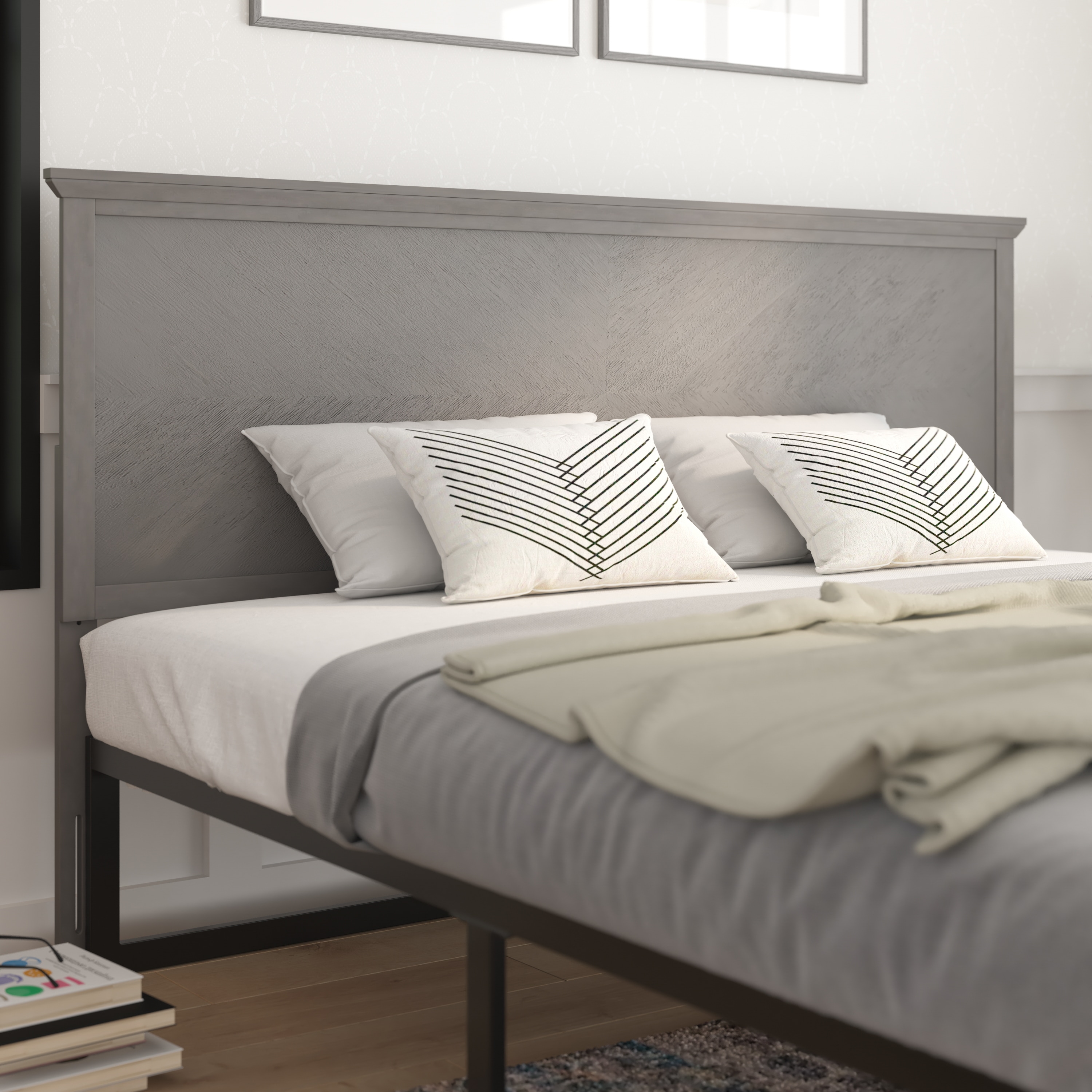 Taylor & Logan 196861018923 Feliz Gray Wash King Headboard