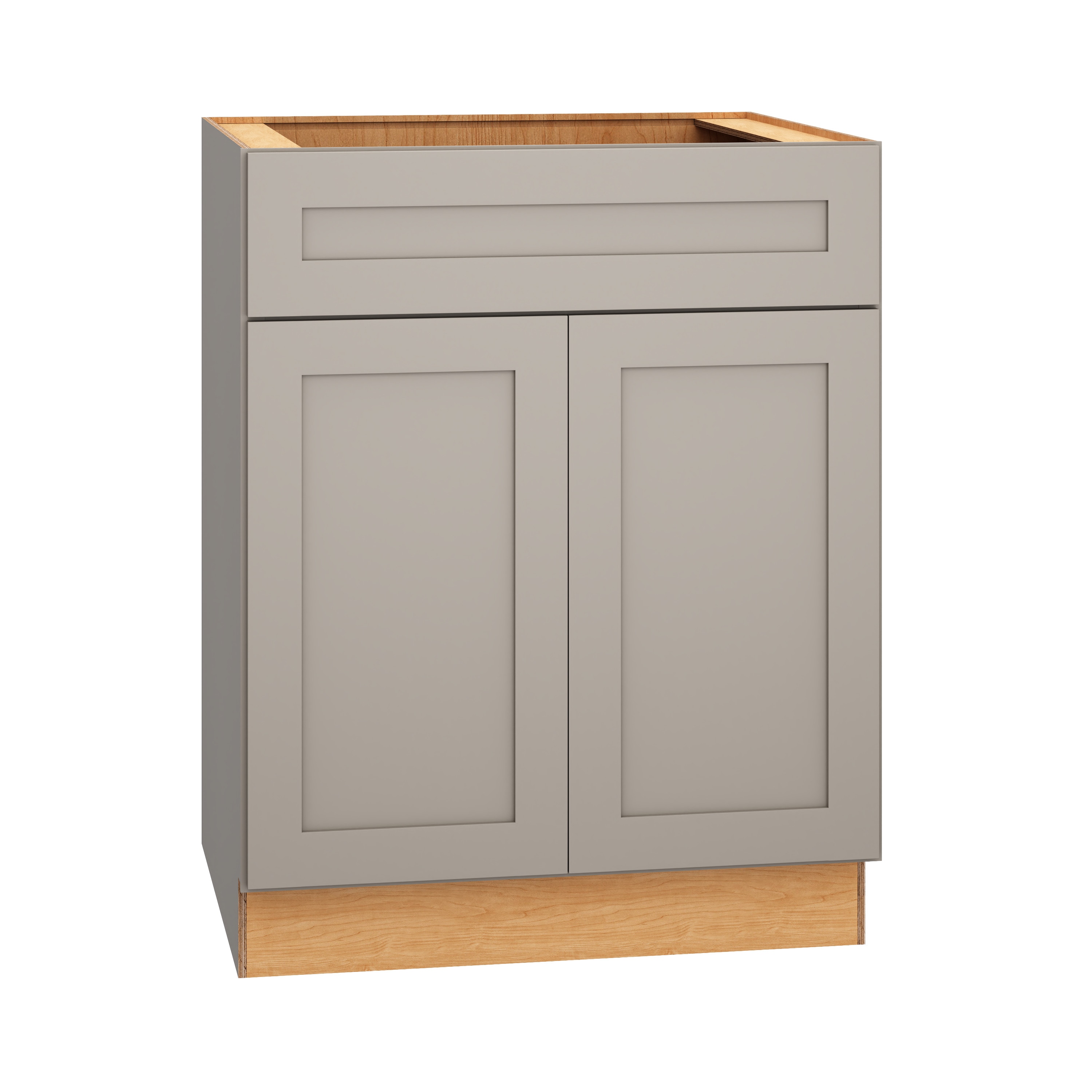RELIABILT 333 SB27 Pinnacle 27-in W x 34.5-in H x 24-in D Gray Sink Base Fully assembled Plywood Cabinet (Recessed Panel Shaker)