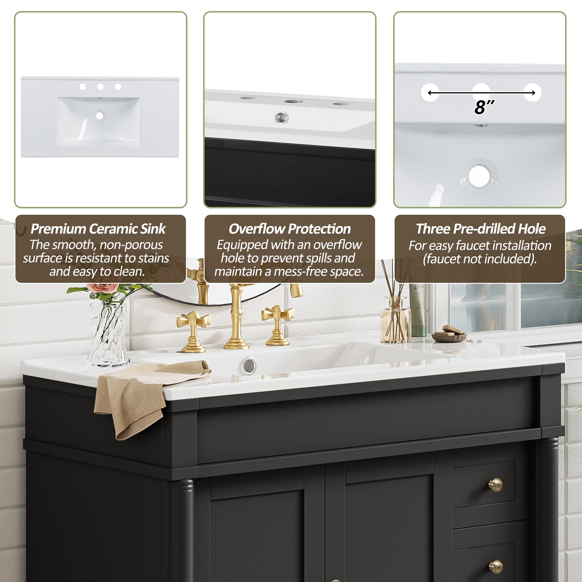 Iseryn YSG165BP300 Bath-Vanity-Combo - View #5