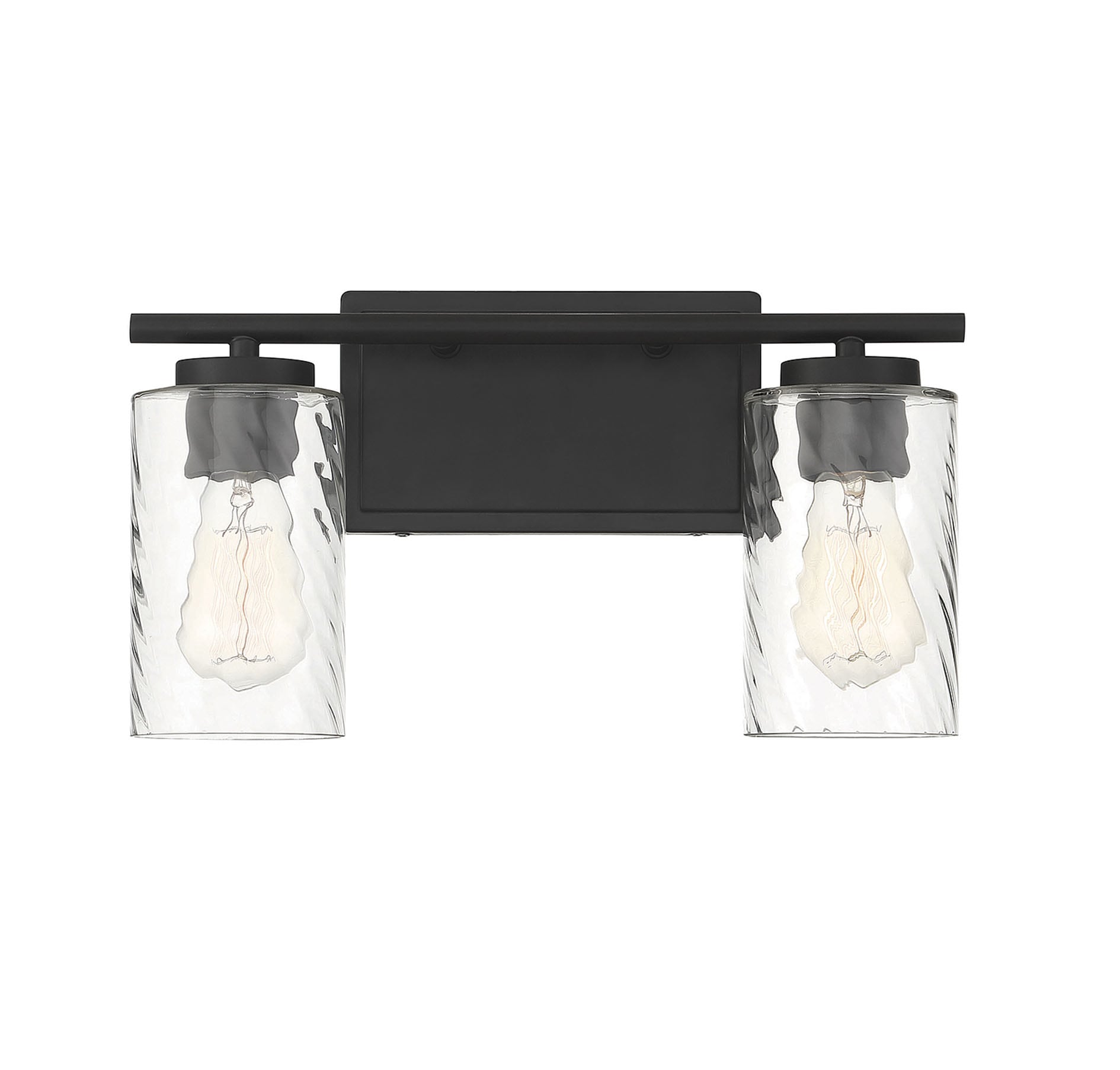 Meridian Lite Trends M80037MBK Meridian 15-in 2 -Light Matte Black Farmhouse Vanity light