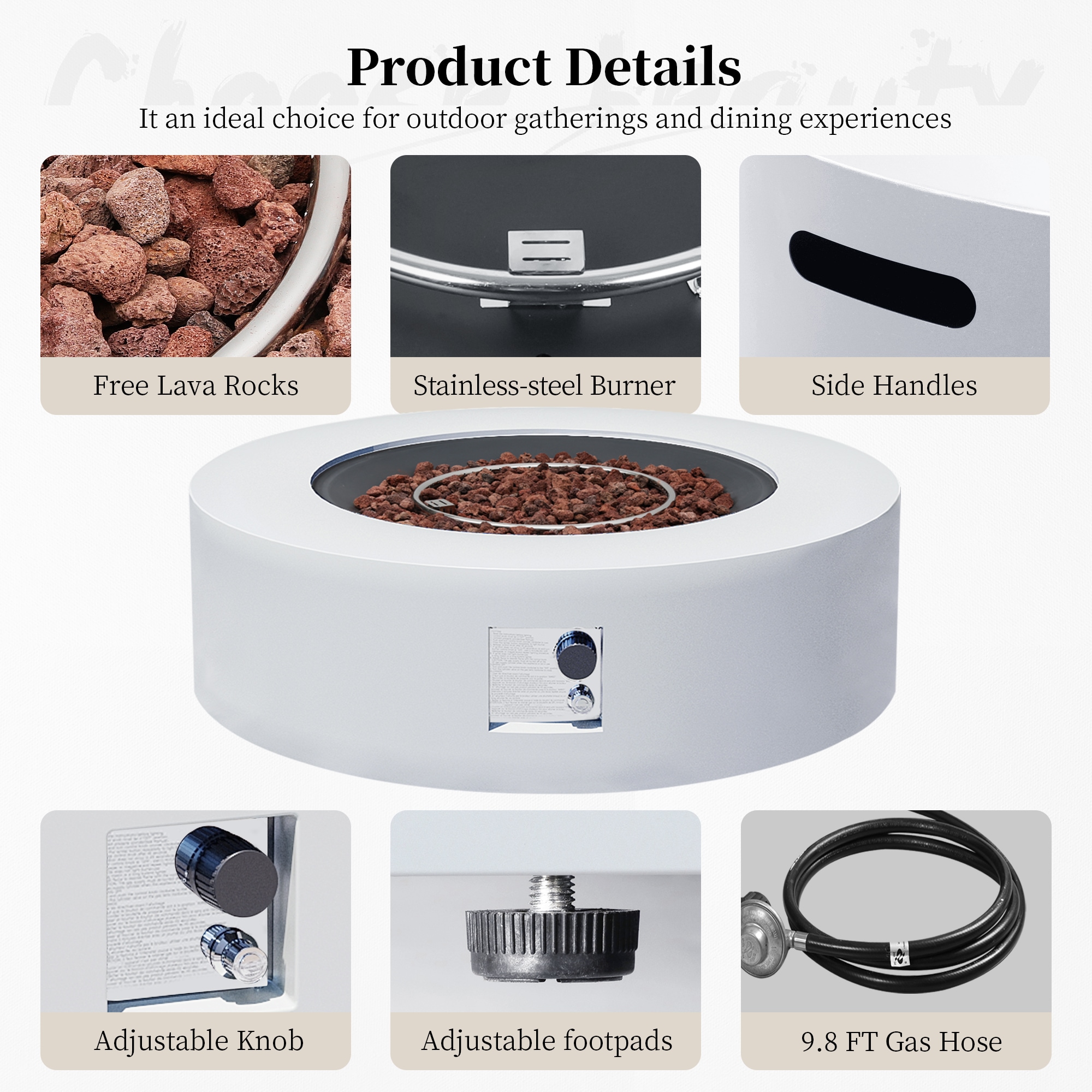 UPHA PL-2CZ-42TPWH-H2 Patio-Conversation-Sets - View #10