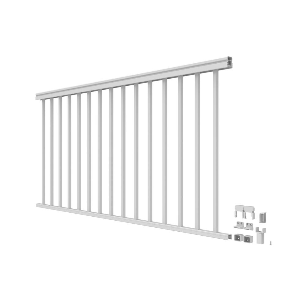 Freedom VersaRail Classic 6-ft x 1.7-in x 3-ft White Aluminum Deck Rail ...