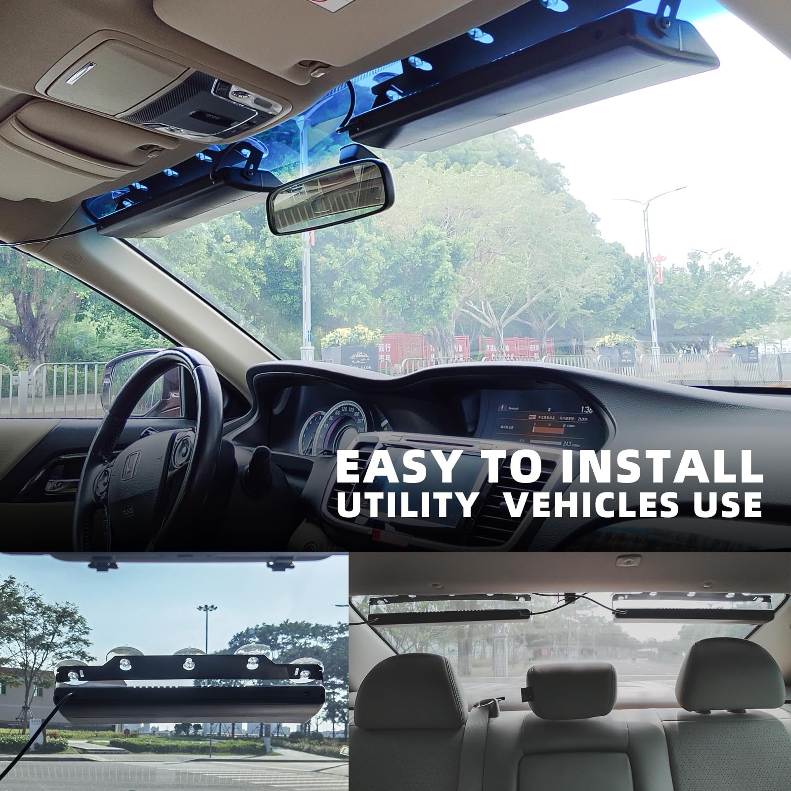 AKSCYZM 2 in 1 LED Emergency Dash Strobe Light Bar with 32 LEDs 26 ...