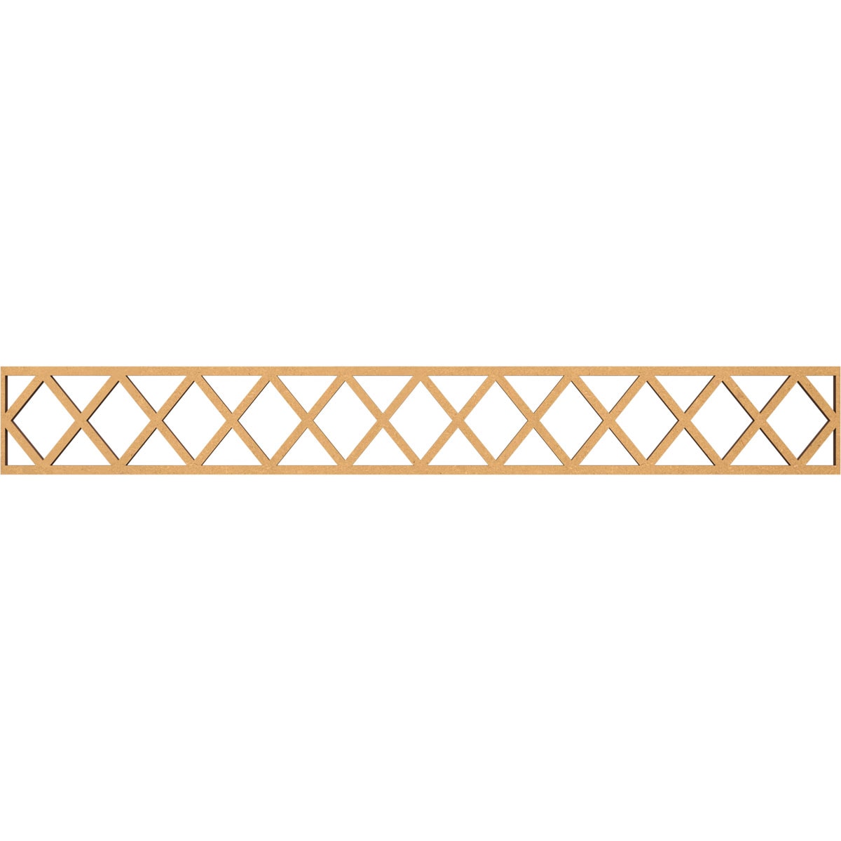 Ekena Millwork MLDB06X46WOLMF Wolford Fretwork Flat Trim 6-in x 3.86-ft Brown Unfinished 2157693 Pierced Wall Panel Moulding