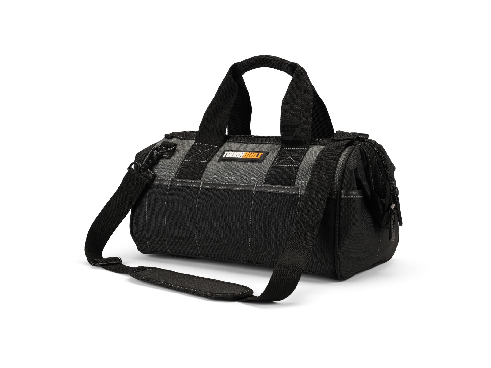 TOUGHBUILT TB-77-15 Builder Black Polyester 9-in W x 15-in D x 10-in L Zippered Tool bag