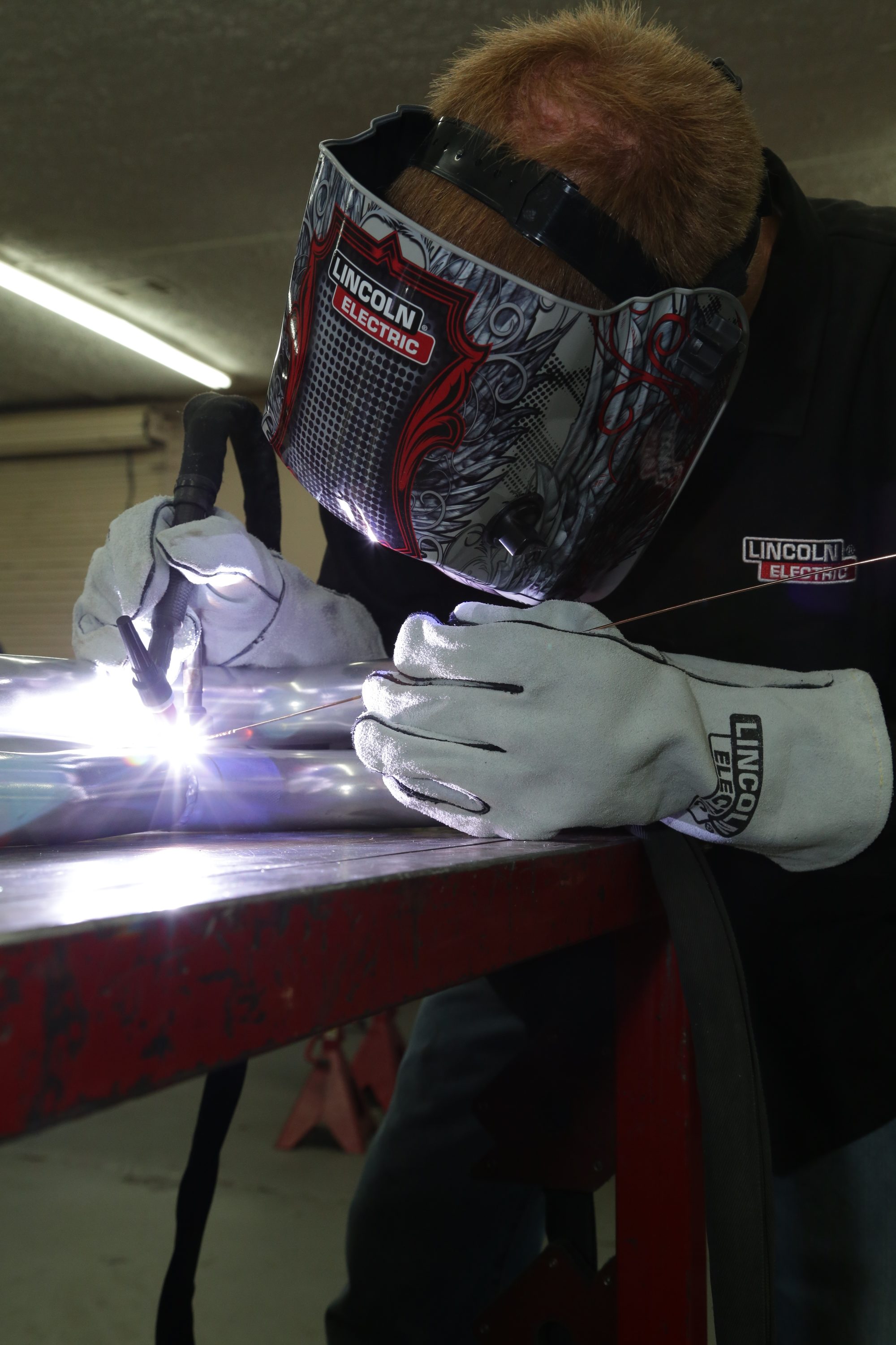 Lincoln Electric Gray X-large Welding Gloves - Split Cowhide Leather, Flame Resistant, 13 Inches, General Use