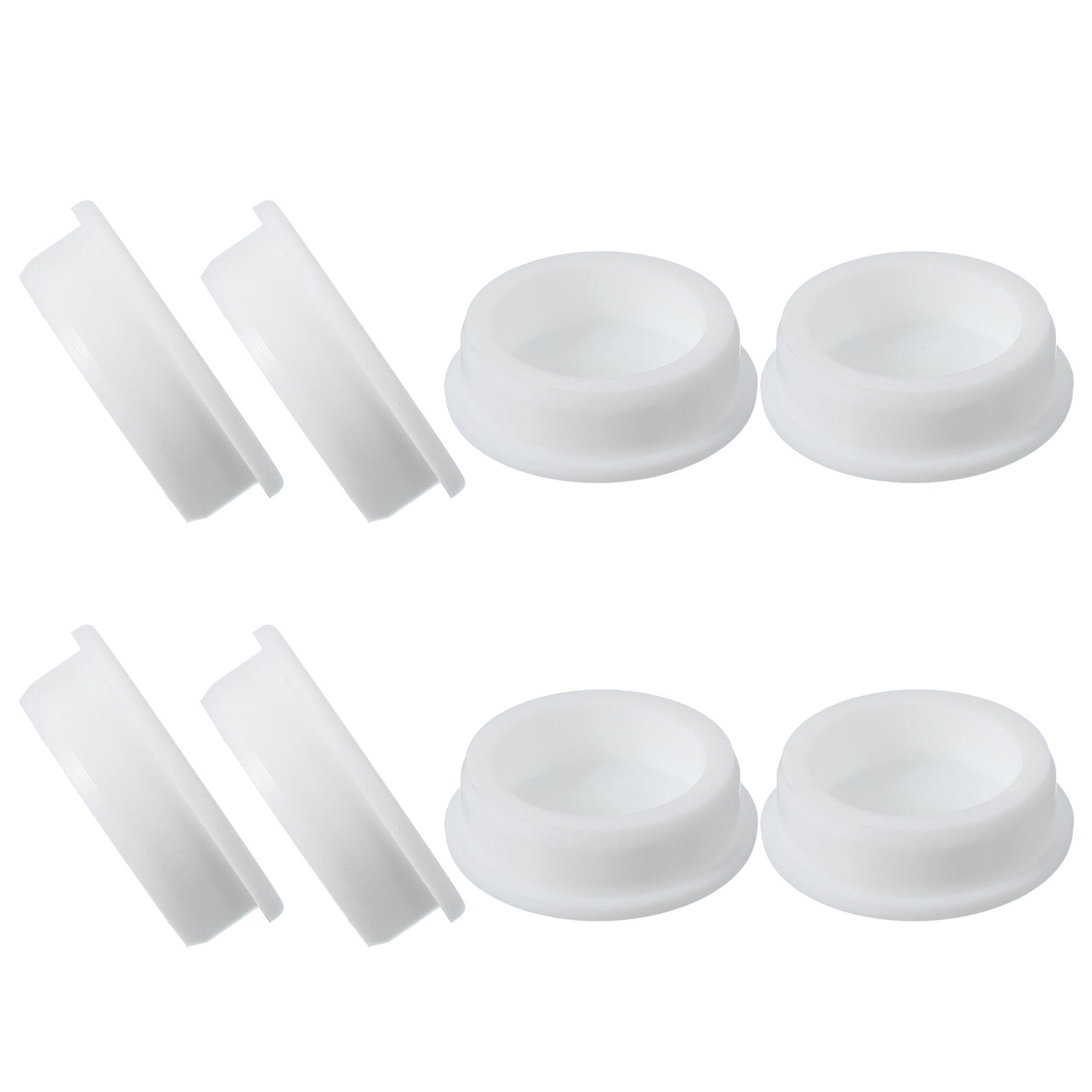 Unique Bargains 8pcs T Shaped Silicone Plug Dia 45 mm/1.77 Inch Elastic Waterproof Silicone Plug Reusable Bottle Stopper Sealing Round Hole Plug for Pipes Equipment White