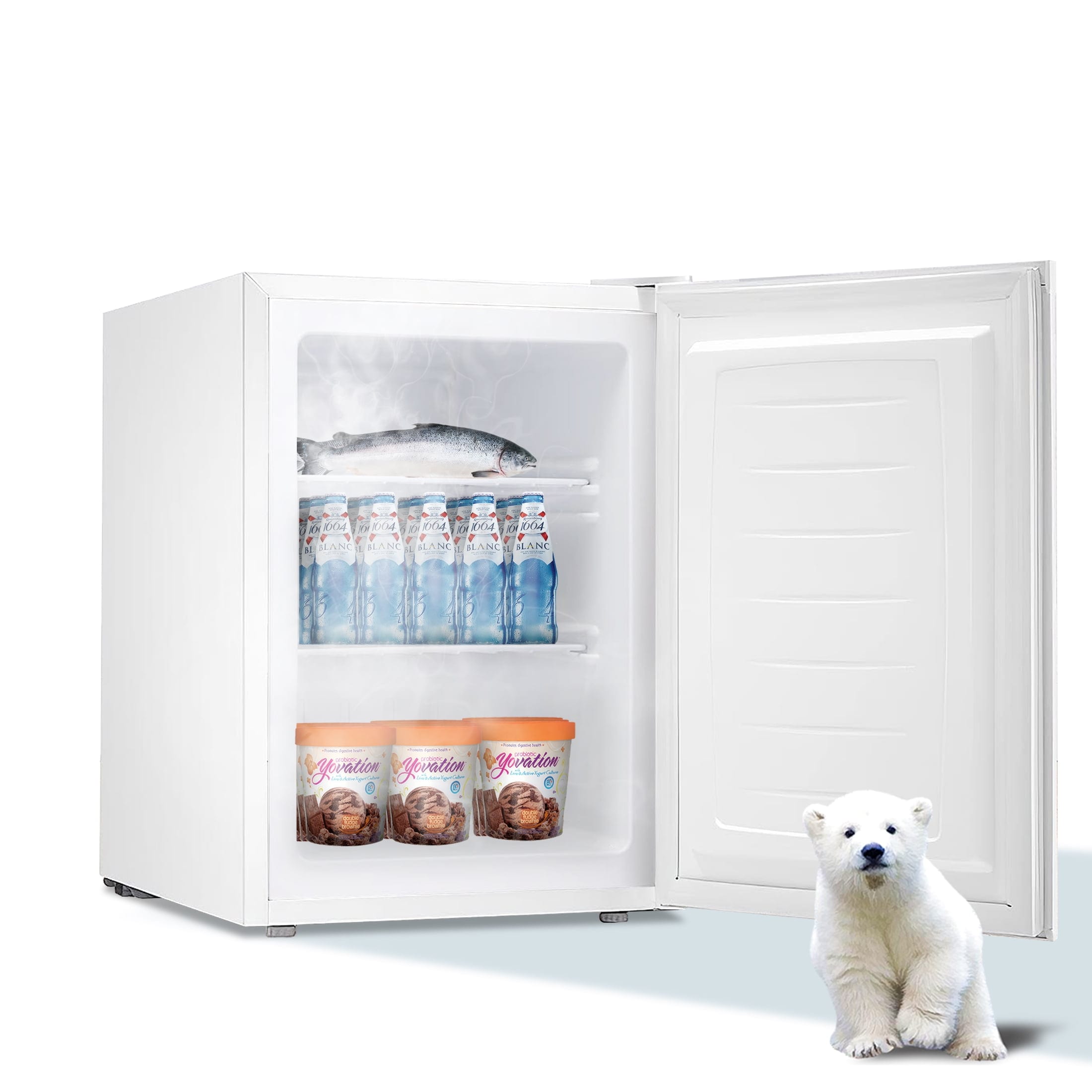 COWSAR D5888W-WHITE 2.1-cu ft Upright Freezer ( White )