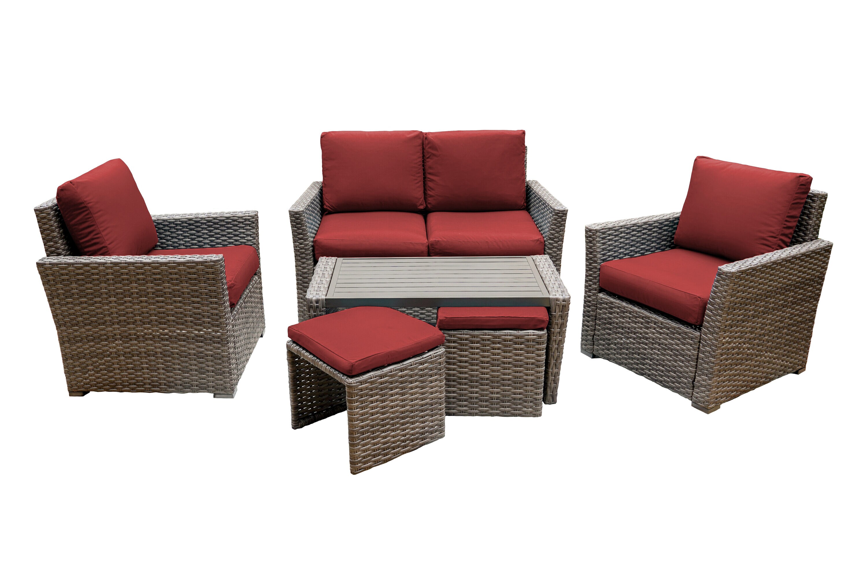 Leisure Made 844019-RED Patio-Conversation-Sets - View #6
