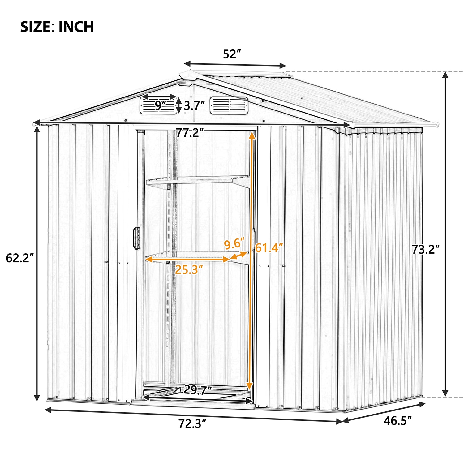 SINOFURN SYA010305WD Metal-Storage-Buildings-Sheds - View #4