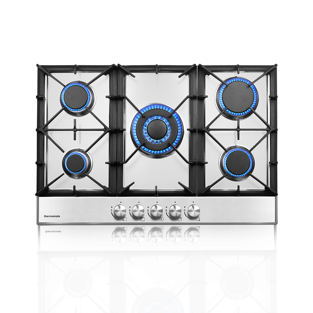 Thermomate 30-in 4 Burners Stainless Steel Gas Cooktop in the Gas Cooktops  department at