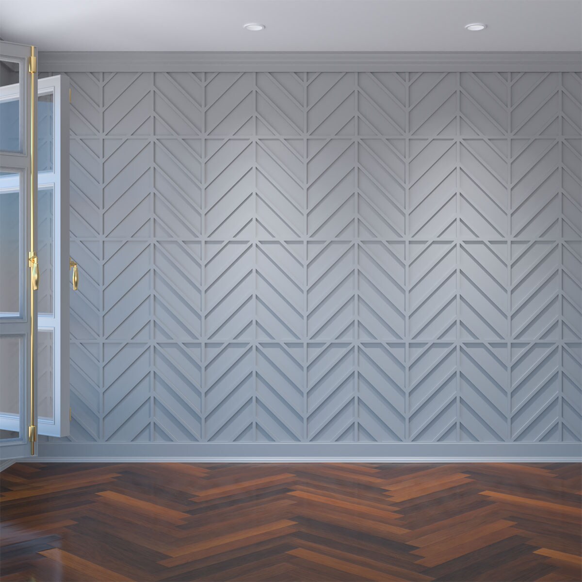 Ekena Millwork WALP24X24GNA 23-3/8-in x 23-3/8-in Smooth Paintable/Stainable White PVC Fretwork Wall Panel ( 3.79 )