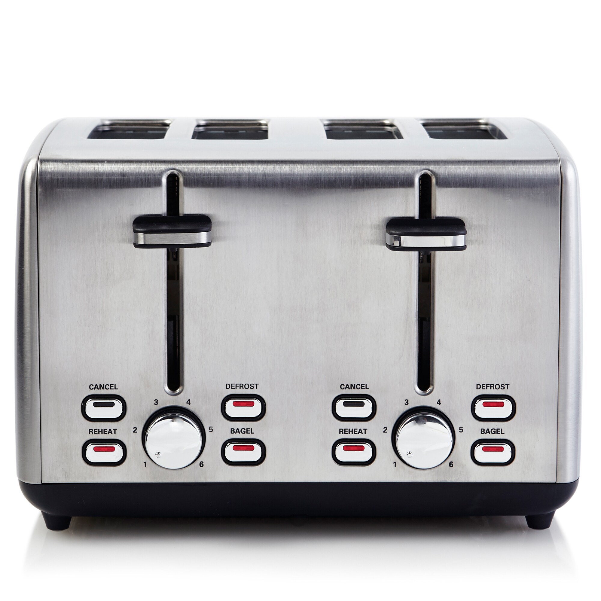 MegaChef 4 Slice Toaster in Stainless Steel Silver