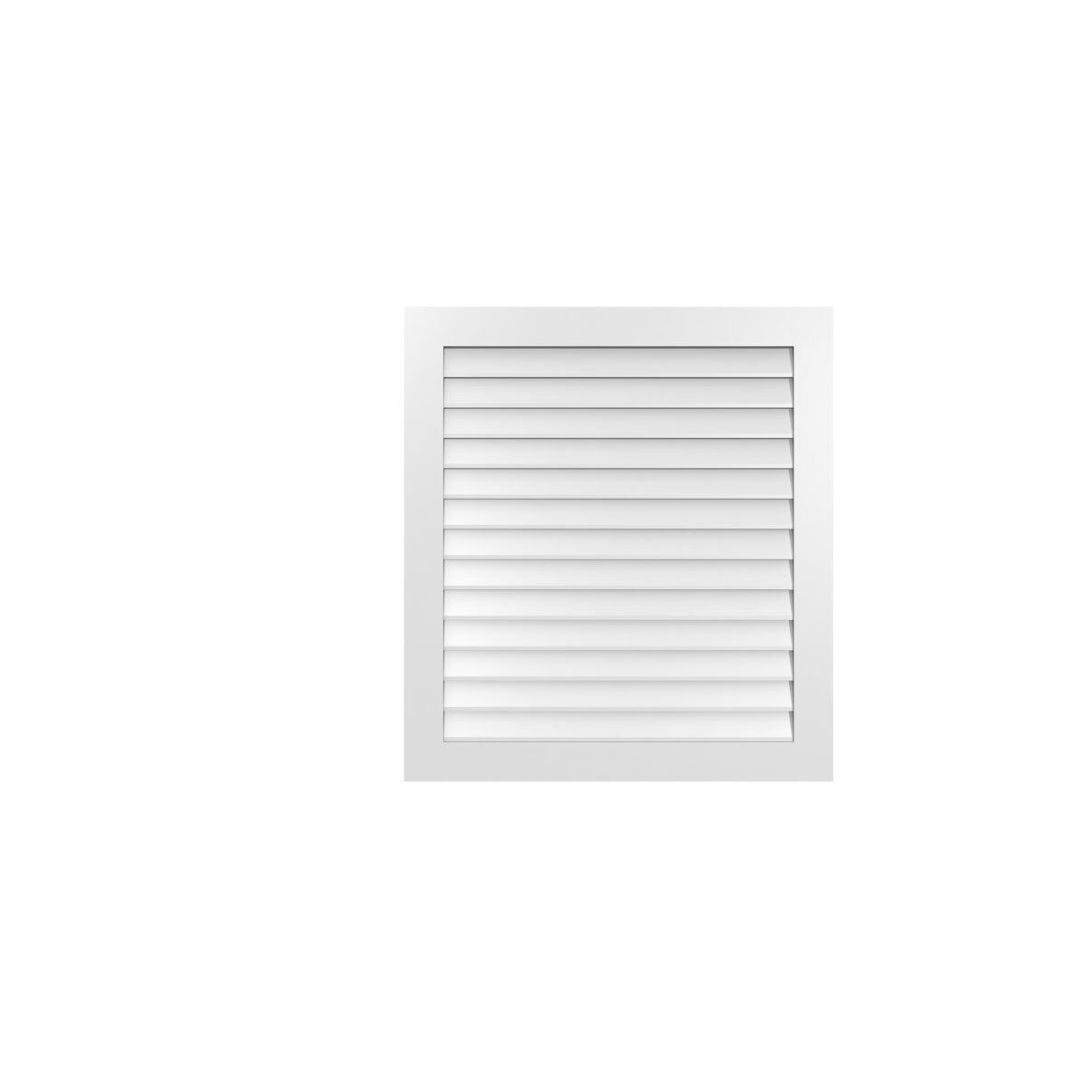 Ekena Millwork GVPVE38X4201SN 38-Inches x 42-Inches Off-white Rectangle PVC Gable Louver Vent