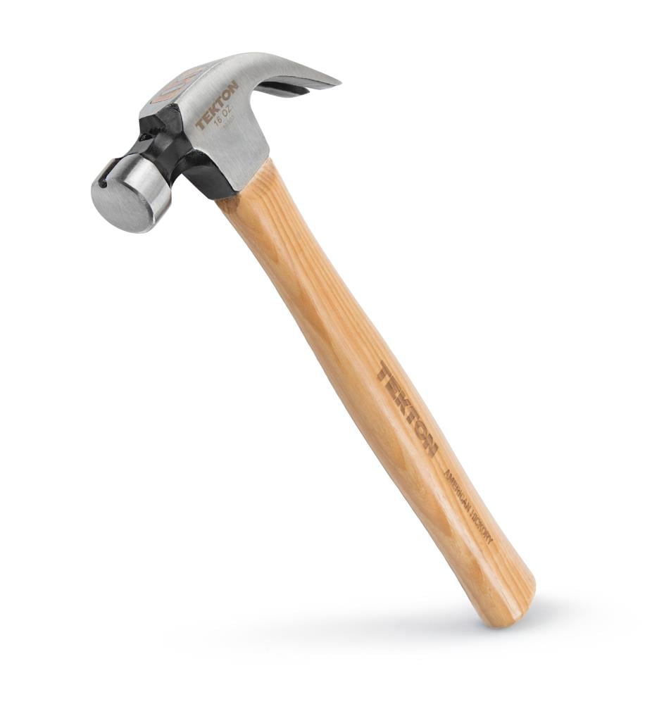 TEKTON 16-oz Smooth Face Steel Head Wood Claw Hammer in the Hammers  department at