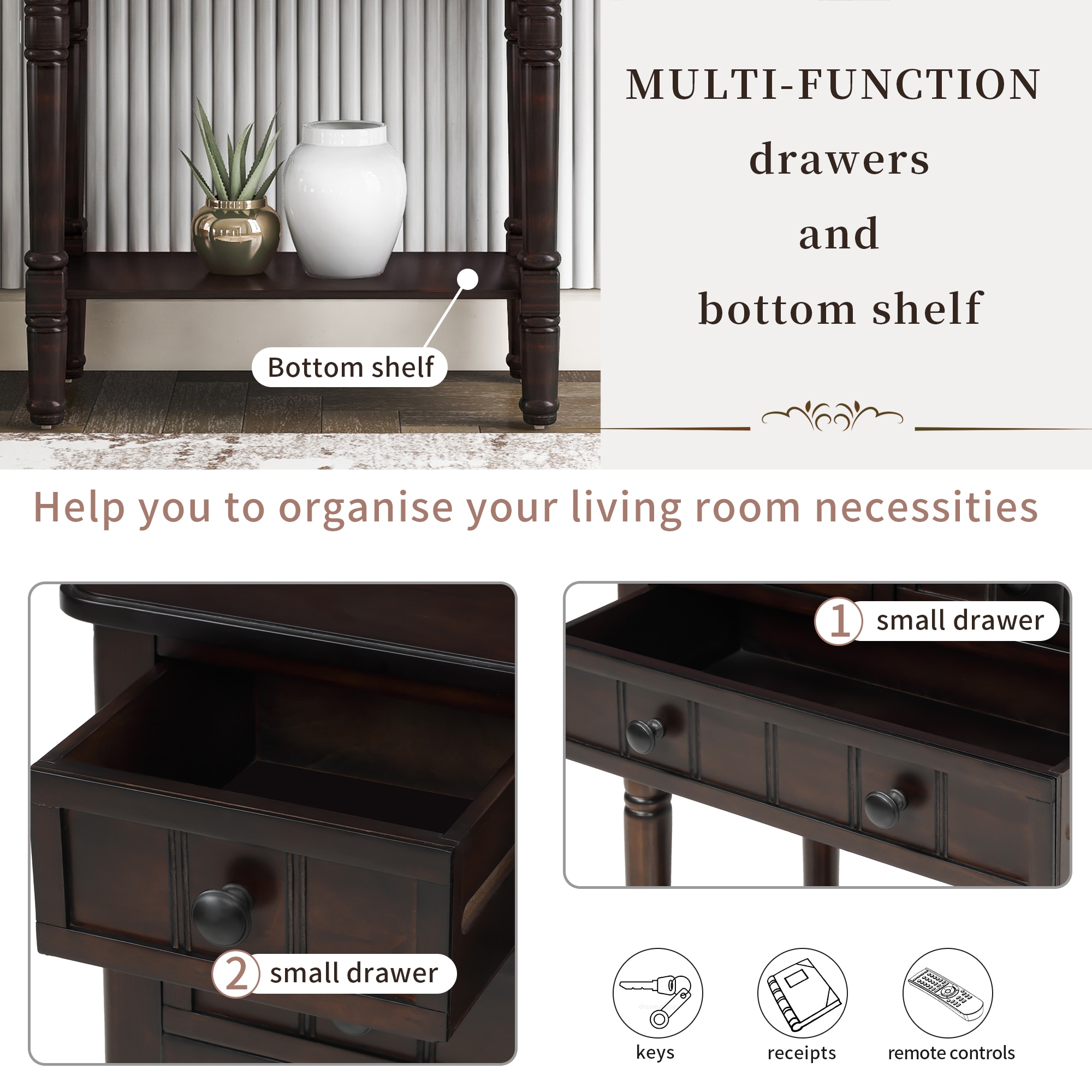 ModernLuxe WF192646AAB Console-Sofa-Tables - View #4