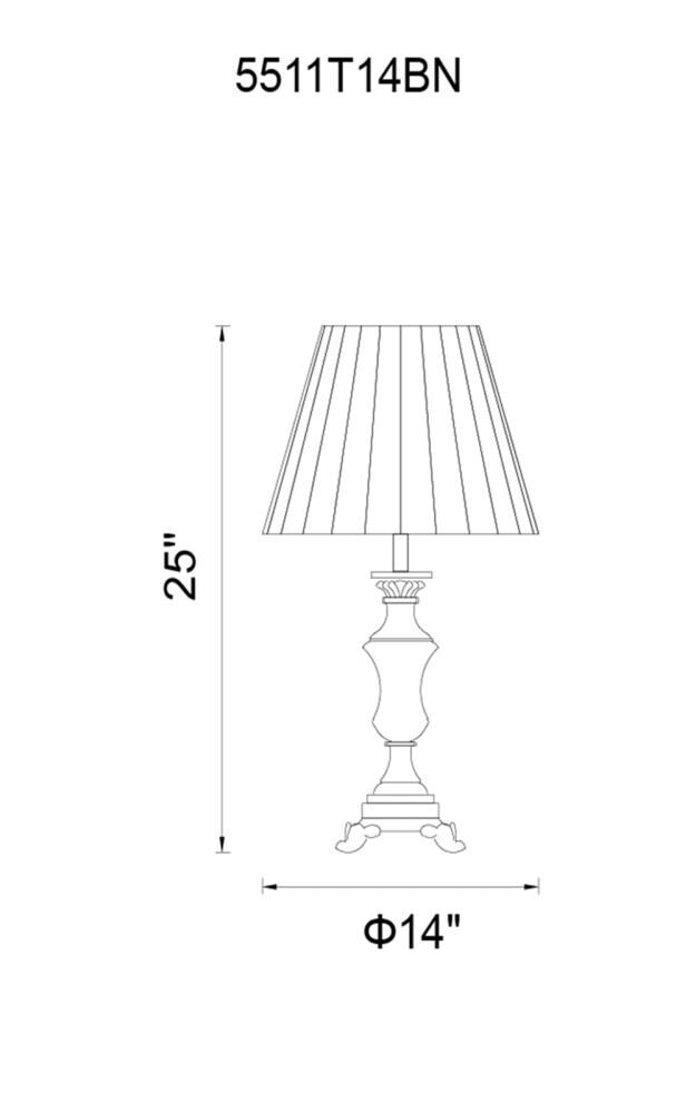 CWI Lighting 5511T14BN Table-Lamps - View #2