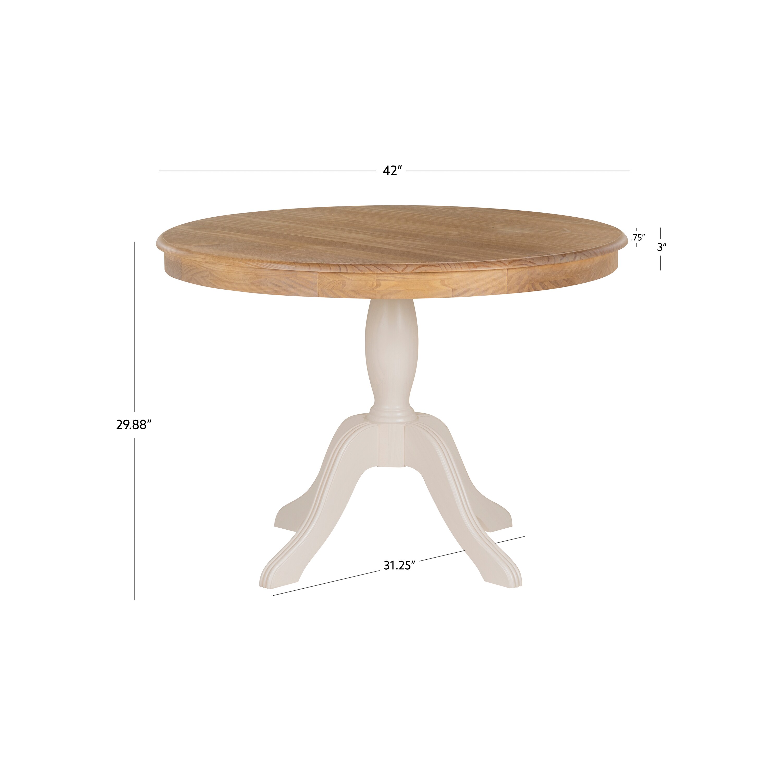 Linon KNK159NATWHTABU Dining-Tables - View #6