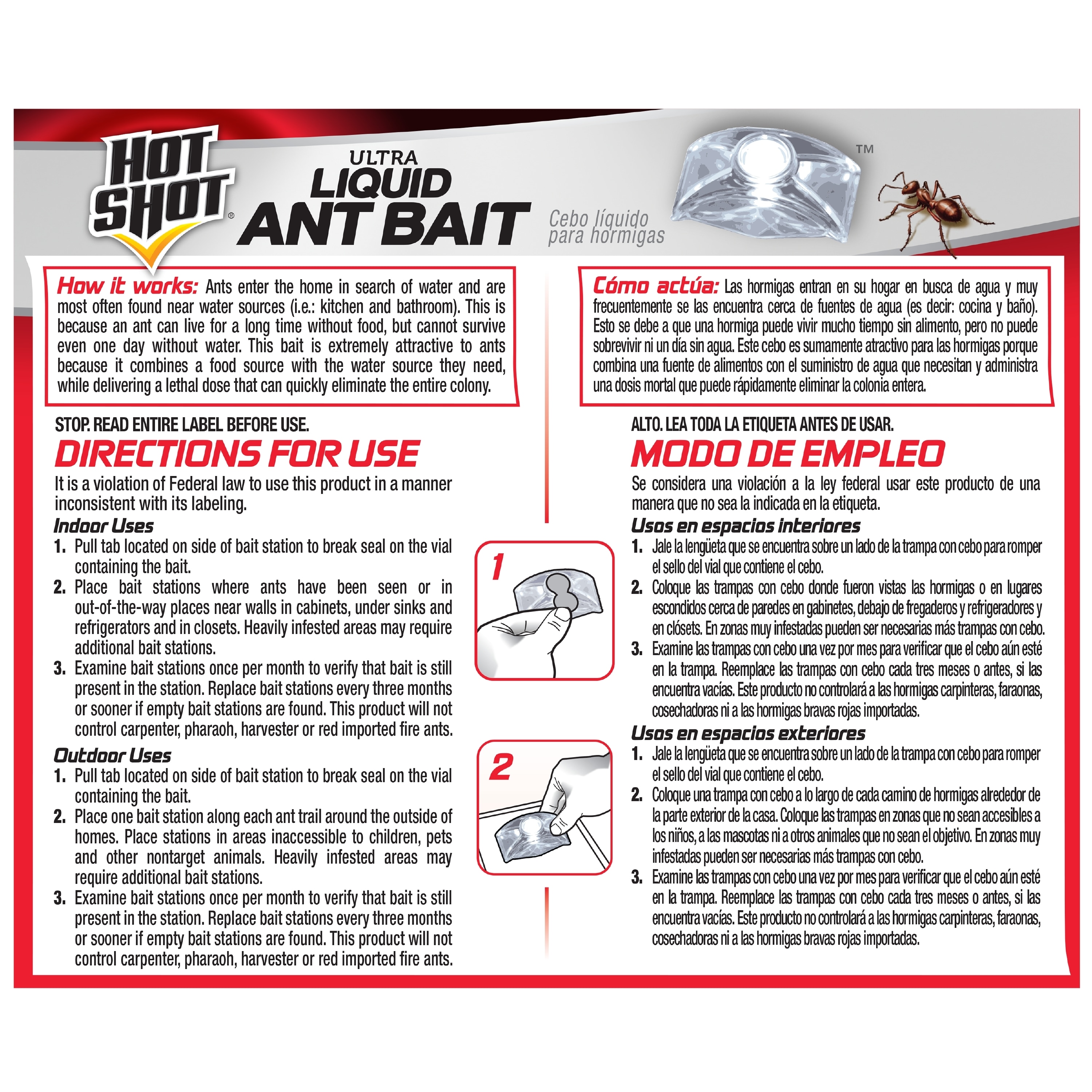 Hot Shot 0.45-fl oz Ultra Liquid Ant Bait Station (4-Pack) at