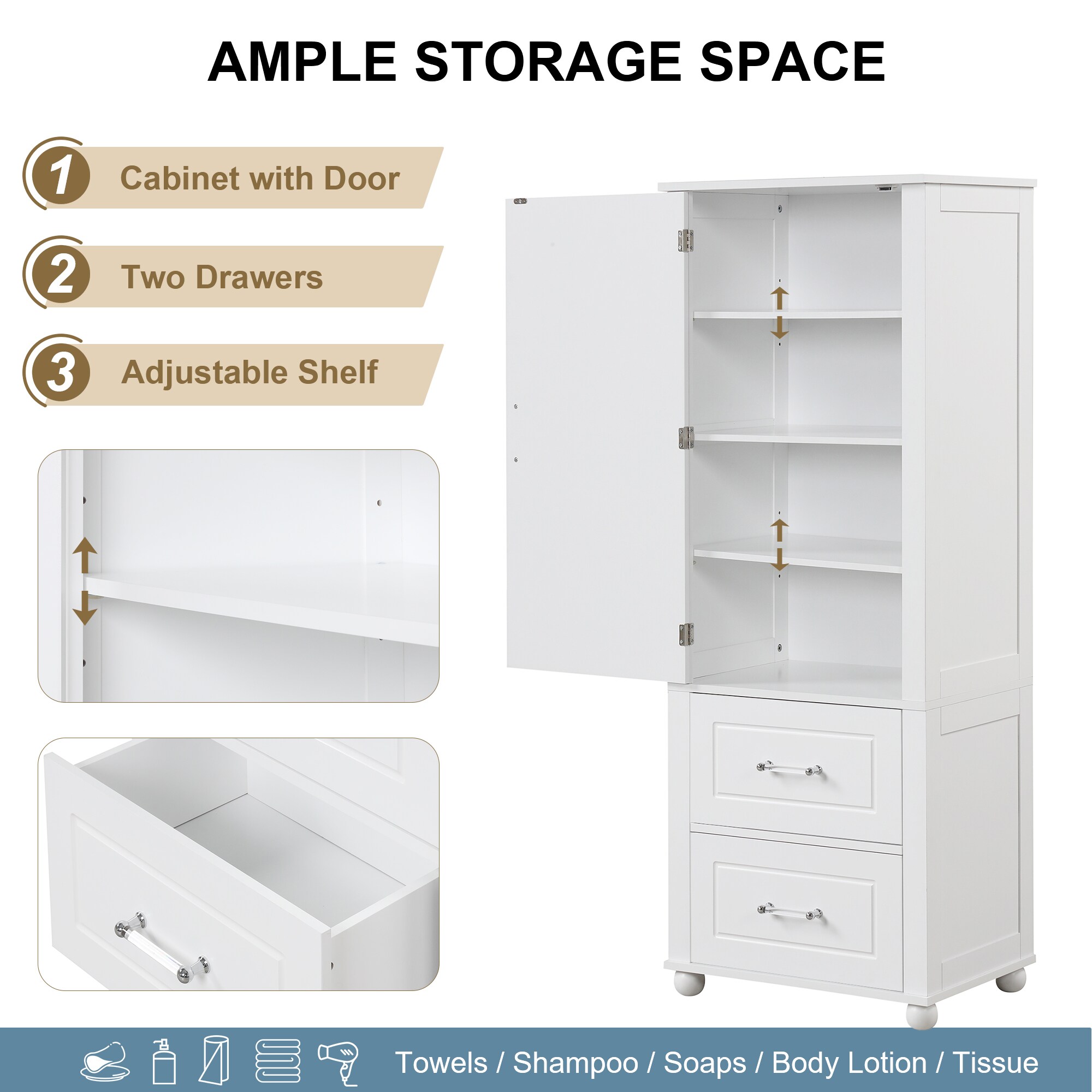 GDFStudio 329842 Bathroom-Wall-Cabinets - View #4