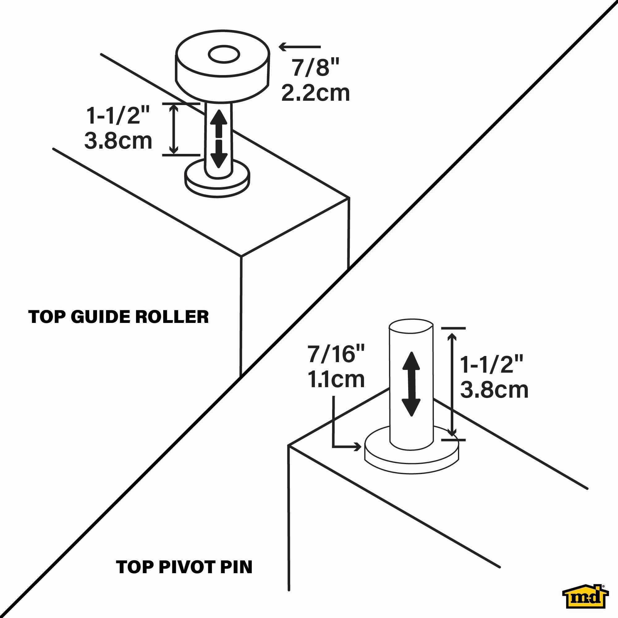 M-D 45101 Bifold-Closet-Door-Guide-Wheels - View #2
