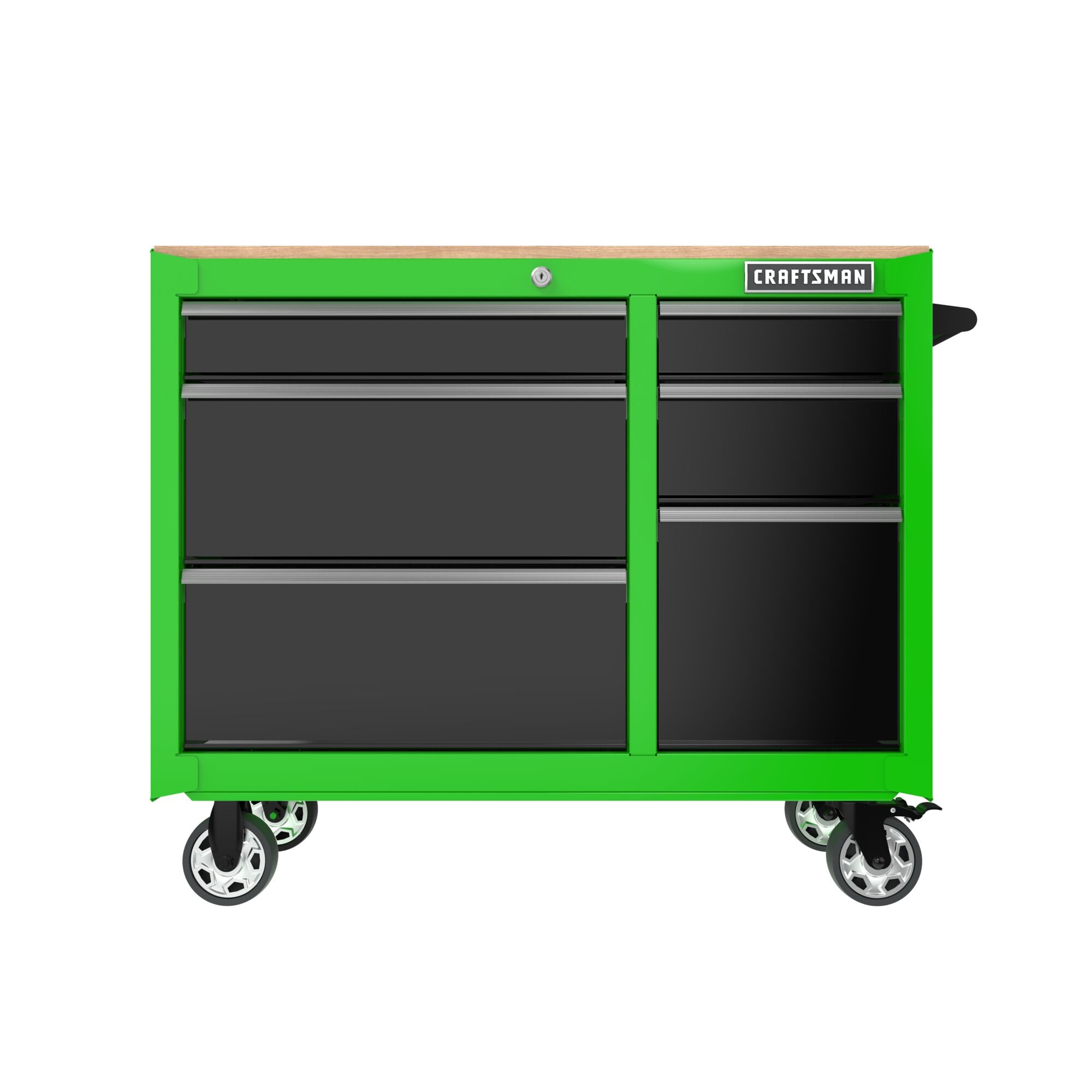 2000 Series 41-in W x 34-in H 6-Drawer Metal Rolling Tool Cabinet (Green) | - CRAFTSMAN CMST98062GB