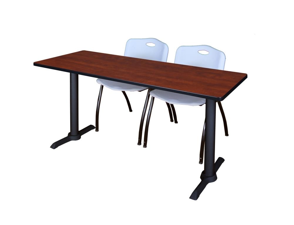 Regency MTRCT6624CH47GY Training Red 4-Person Training Table (66-in W x 29-in H)