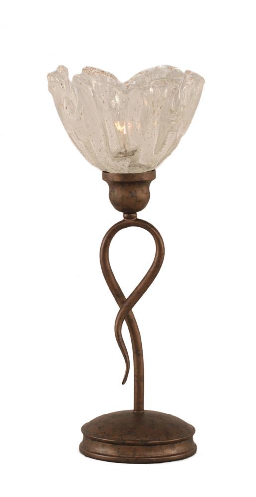  LWTK006752 13.25-in Bronze Table Lamp with Glass Shade