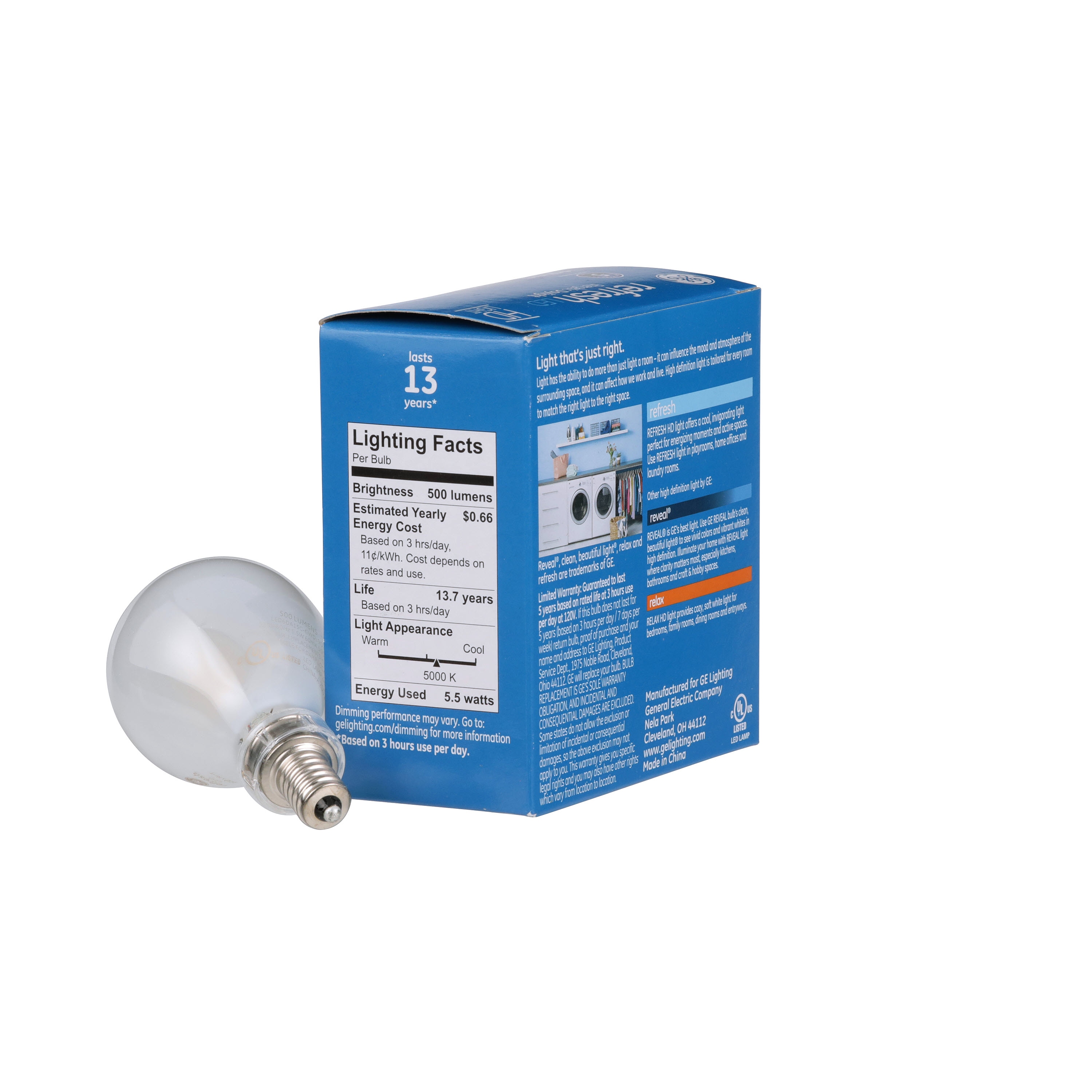 sink rear log GE Refresh 60-Watt EQ A15 Daylight Dimmable LED Light Bulb (2-Pack) in the  General Purpose LED Light Bulbs department at Lowes.com