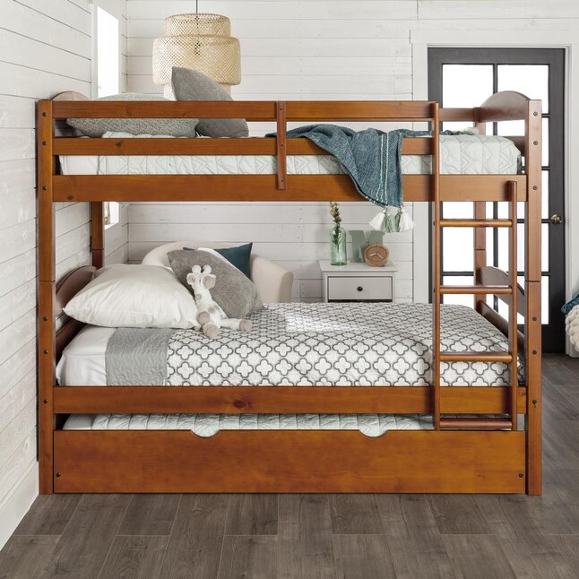 Walker Edison Cherry Twin Over, Bayside Twin Over Full Bunk Bed Instructions