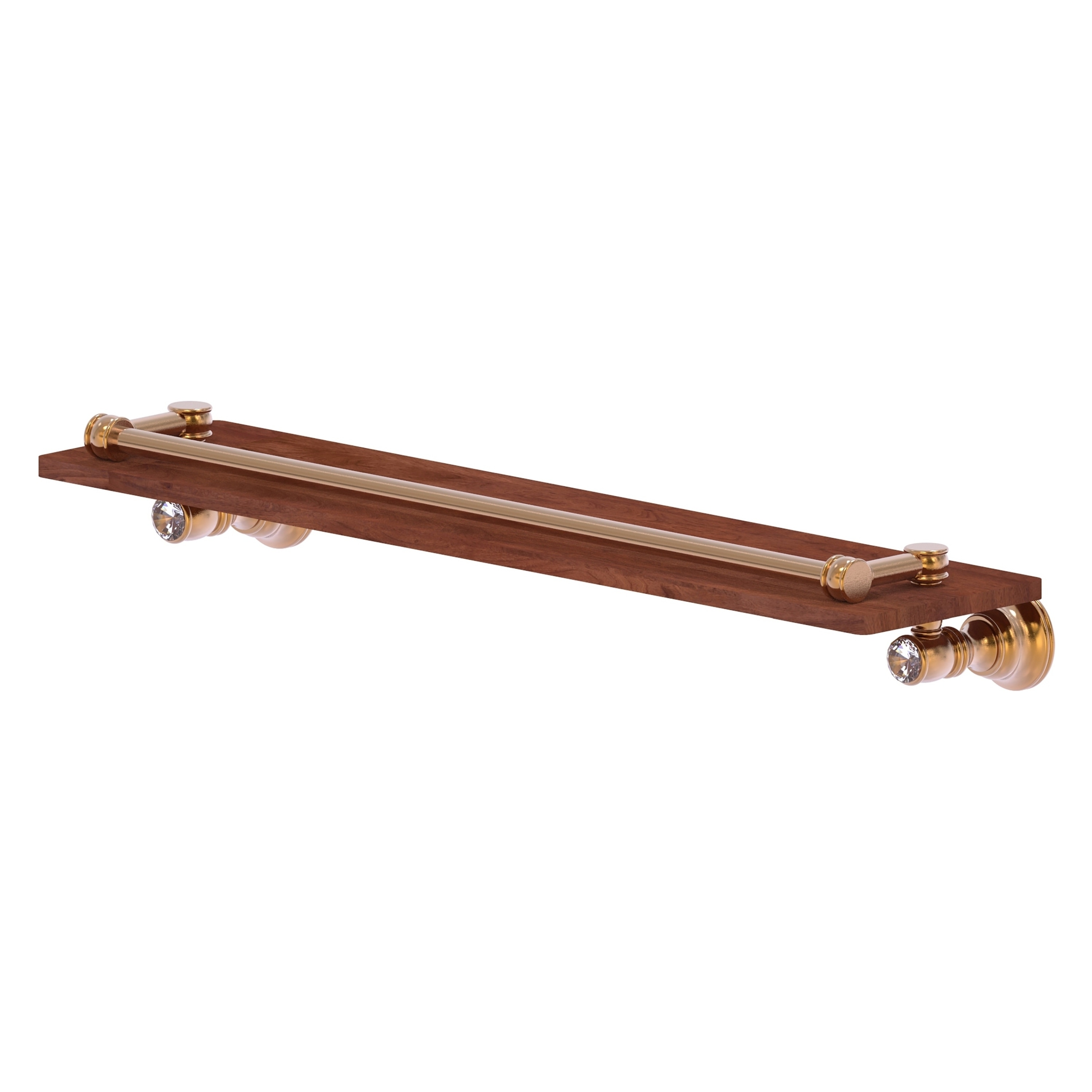 Allied Brass CC-1-22-GAL-IRW-BBR Carolina Crystal Brushed Bronze Wall mount Bathroom Shelf ( 22-in x 3.3-in x 5-in )