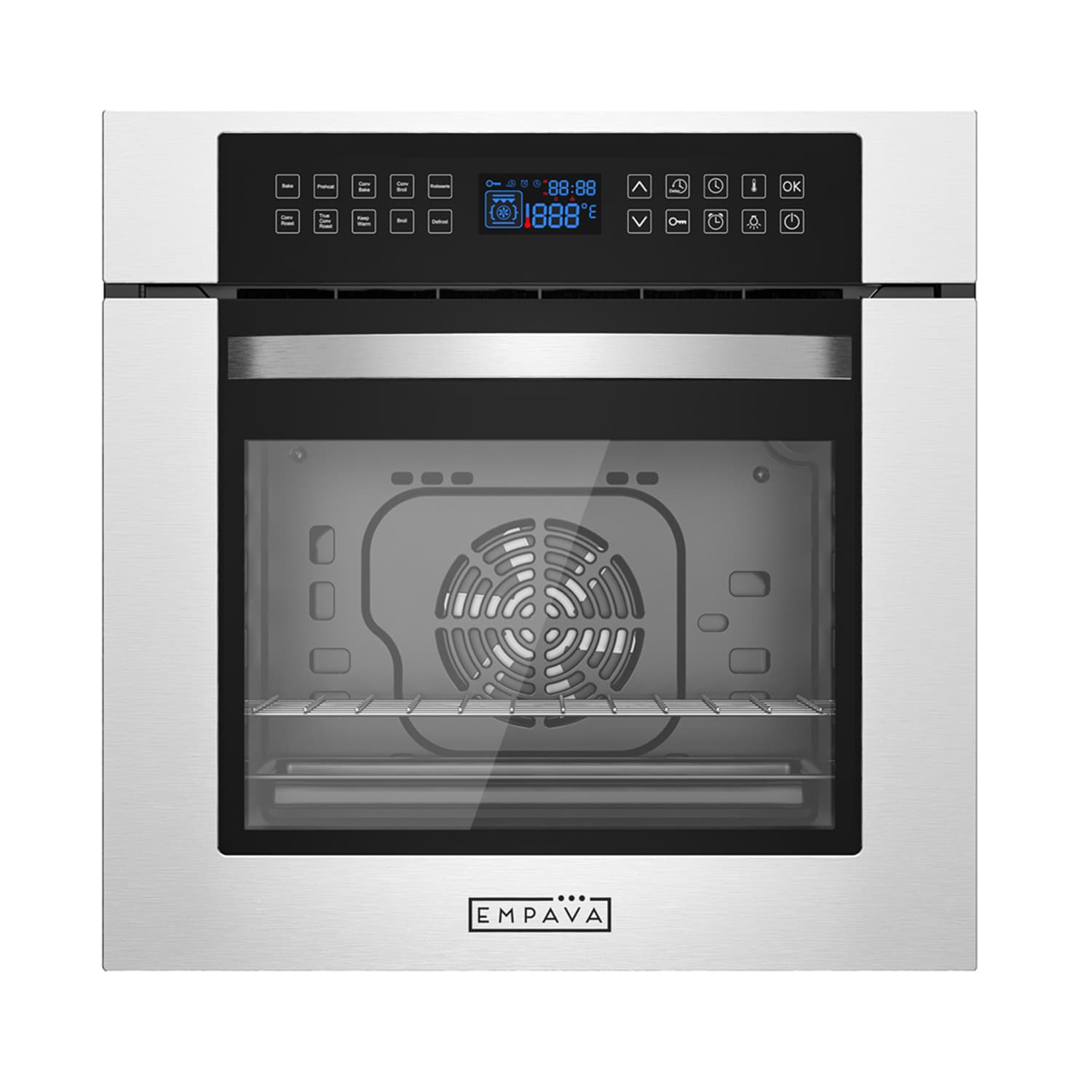 Empava 24-in Single Electric Wall Oven Single-fan (Stainless Steel 