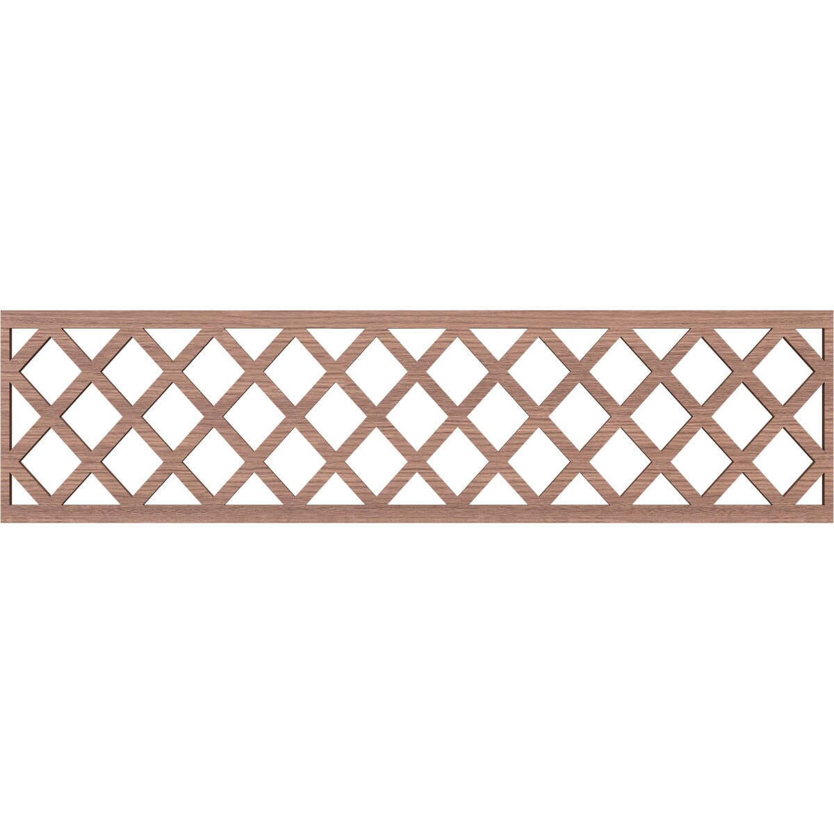 Ekena Millwork MLDB12X47MNCWA Manchester Fretwork Flat Trim 12-in x 3.92-ft Walnut Brown Unfinished 2157621 Pierced Wall Panel Moulding