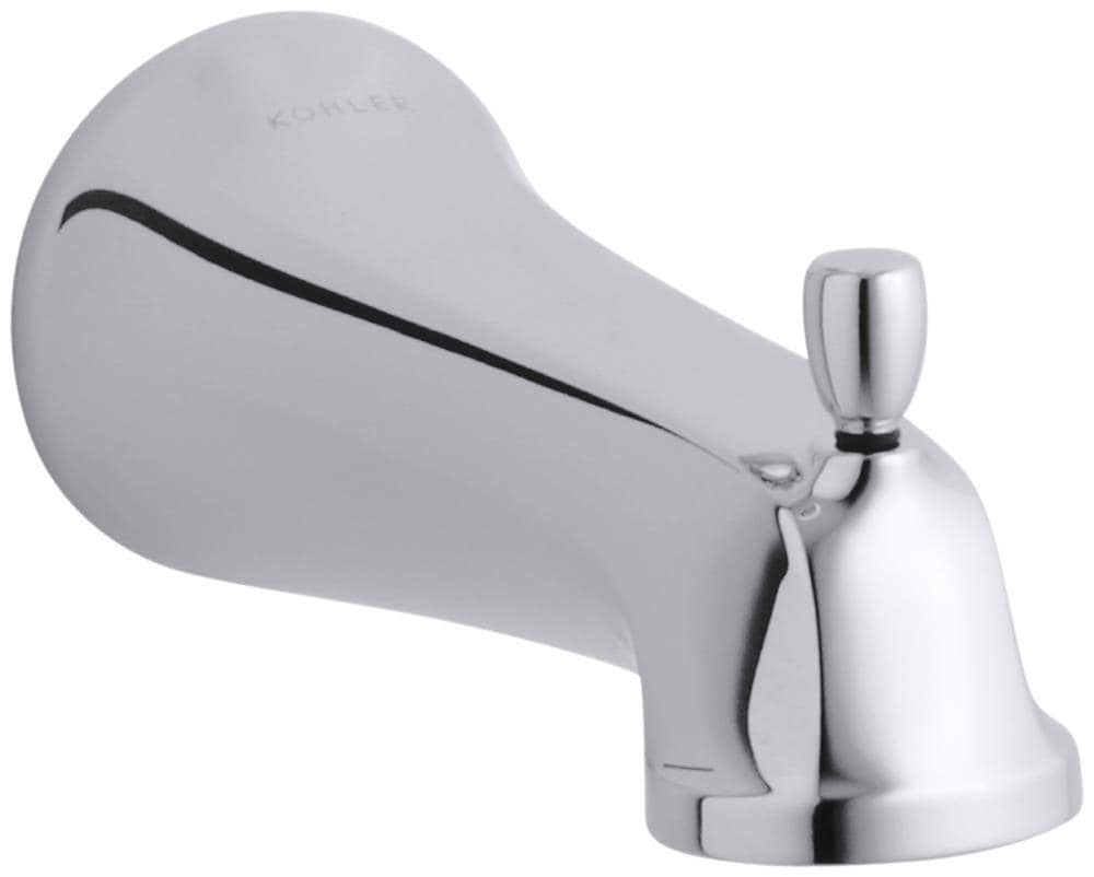 KOHLER 10589-CP Bancroft Polished Chrome Wall-mount Universal Fit Bathtub Spout With Diverter