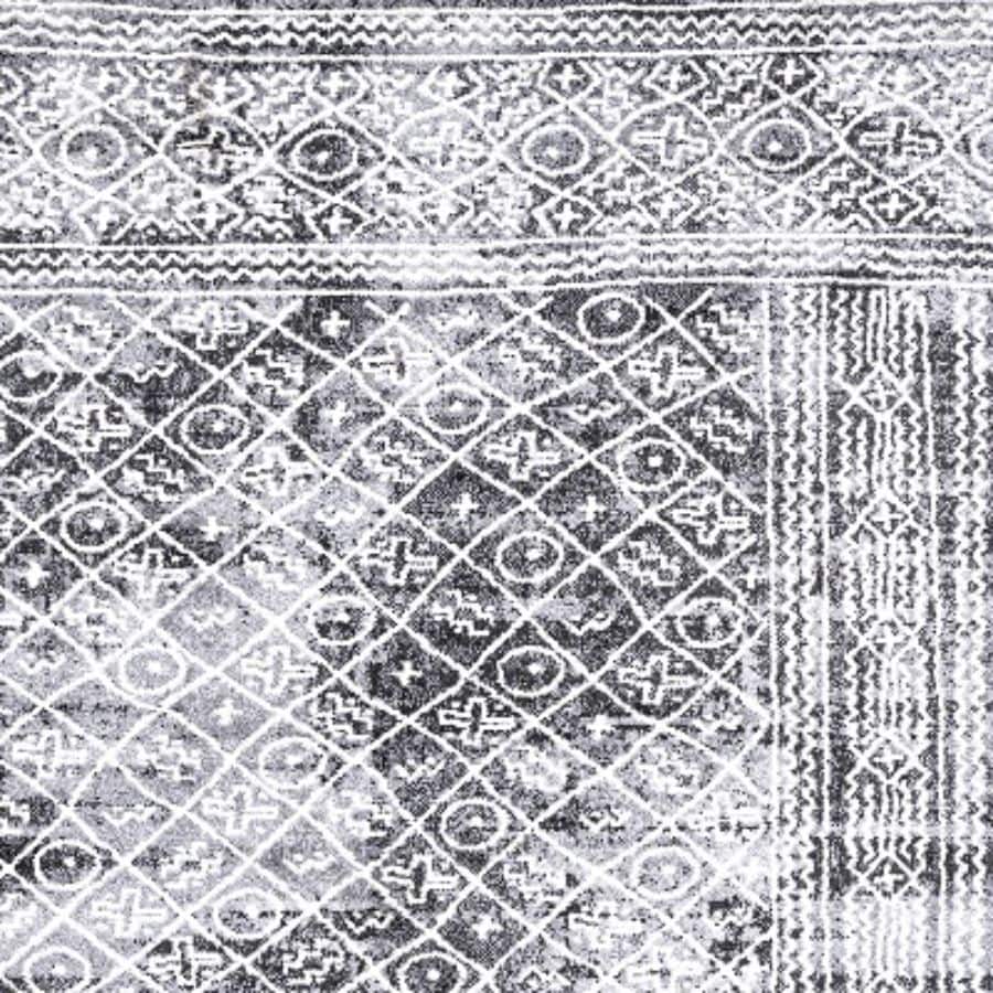 Moroccan Hype Ivory Geometric 3x5 Synthetic Area Rug