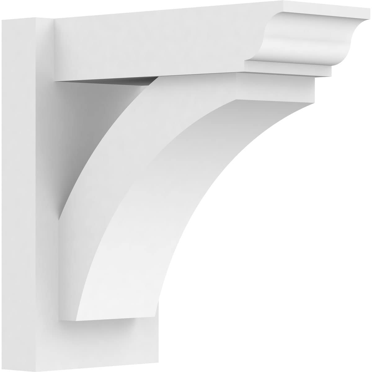 Ekena Millwork OUTP07X14X14THR01 7-in W X 14-in D X 14-in H Thorton Architectural Grade PVC Outlooker with Traditional Ends