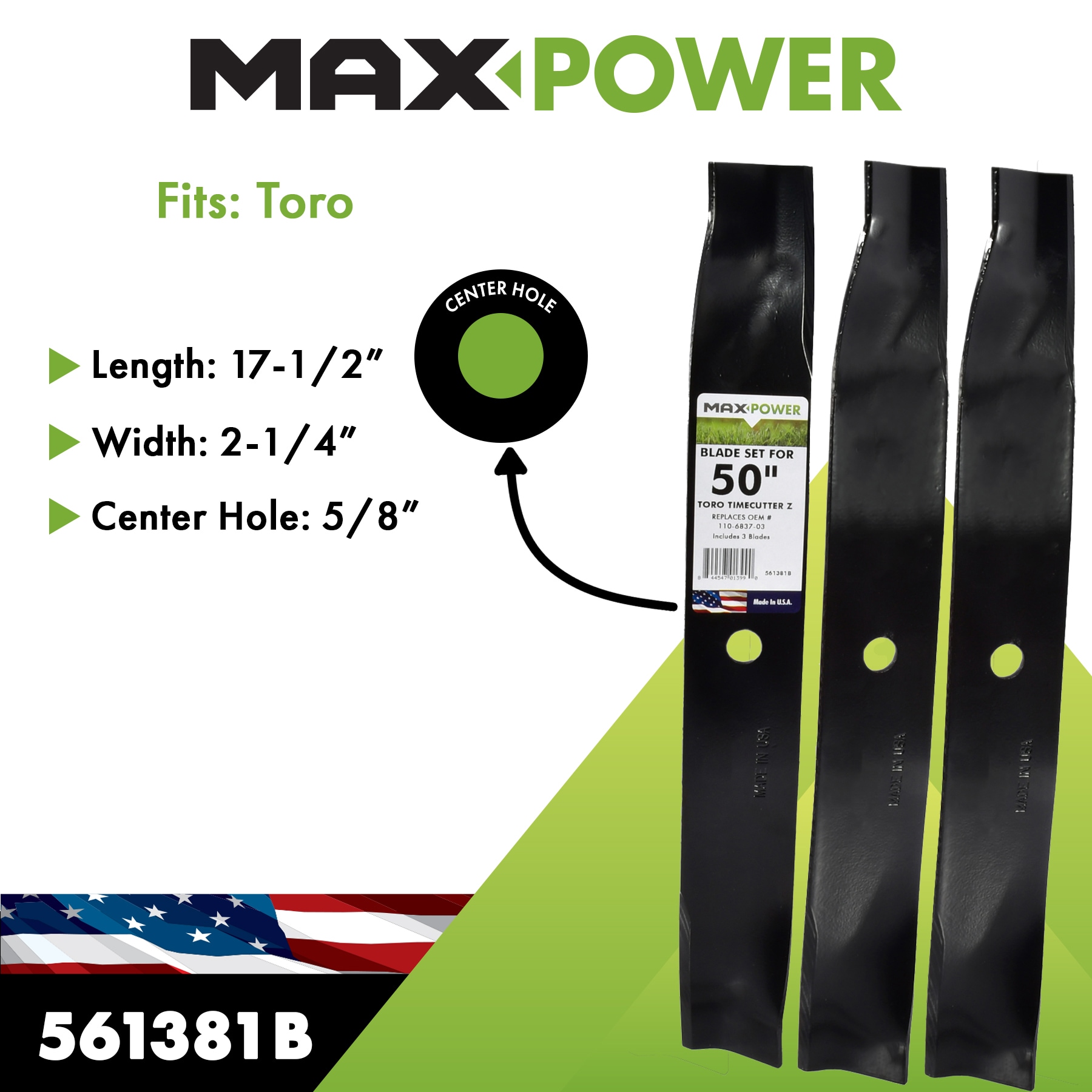 MaxPower 561381B Ope-Mower-Blades - View #2