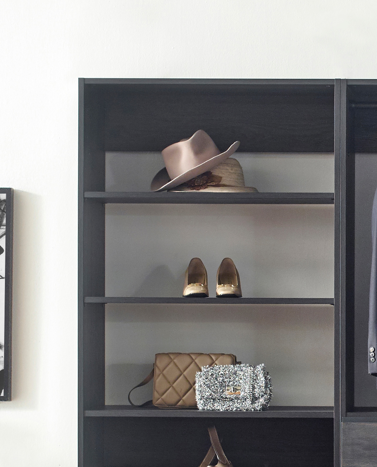 Klair Living PROSPER-EDB BLK Wood-Closet-Kits - View #2