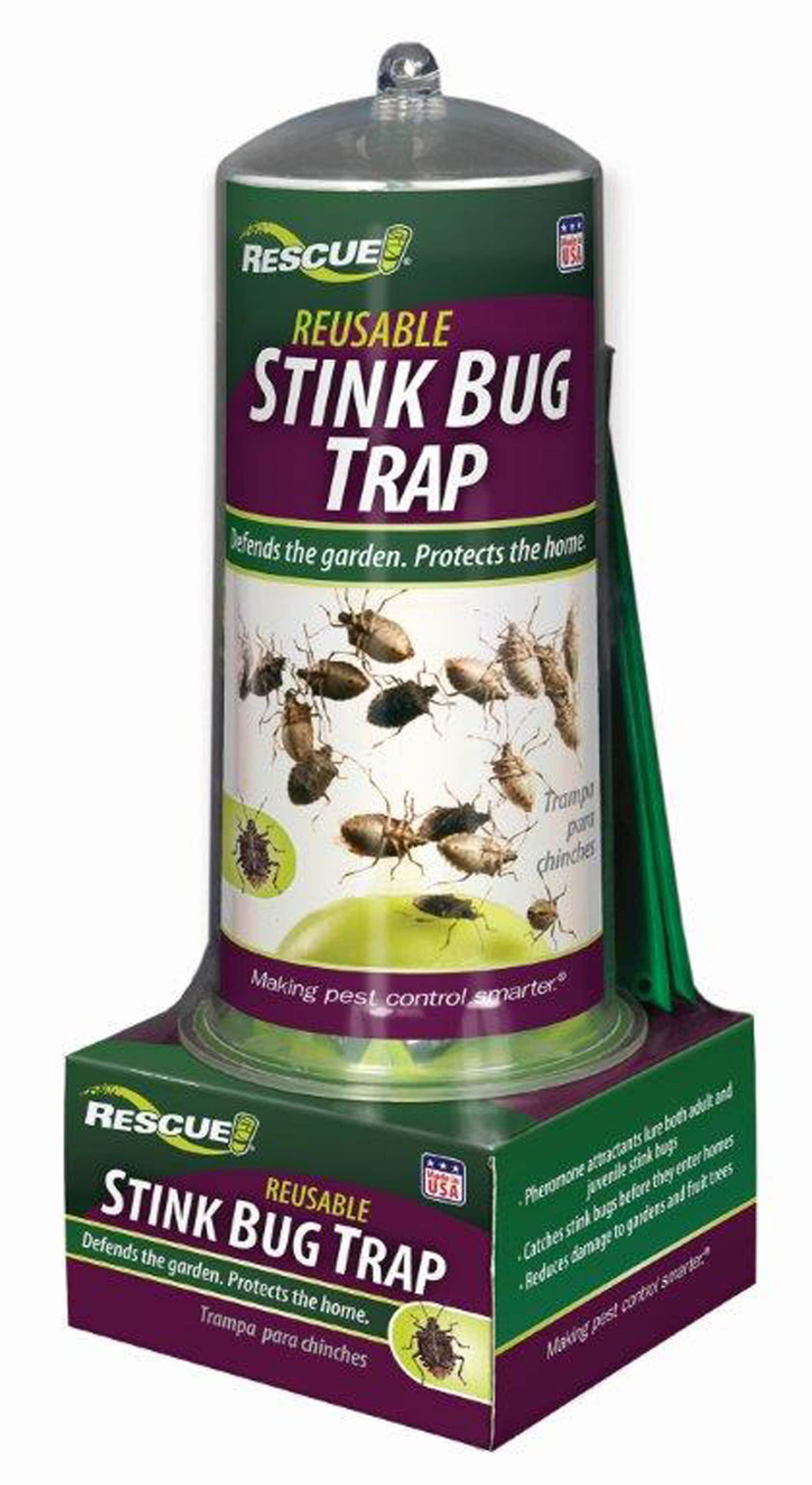 RESCUE! Stink Bug Trap Reusable - Outdoor Insect Trap, Catch Multiple  Species, Odor-Free Attractant, Works Indoors, EPA Exempt