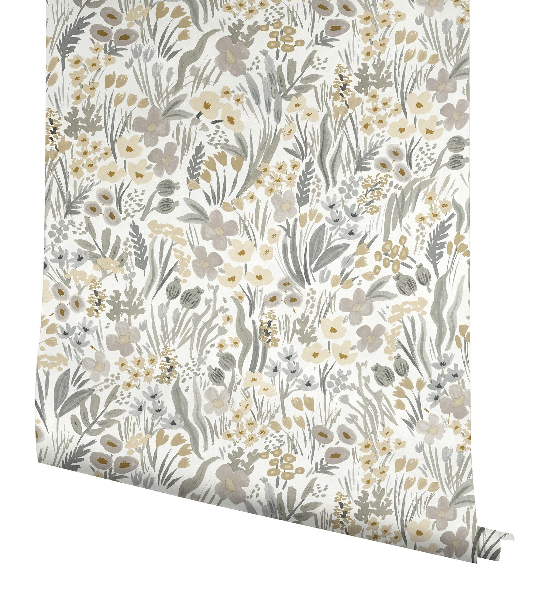 Rifle Paper PSW1467RL 45-Sq. Feet Grey Non-woven Ivy/Vines Self-adhesive Peel and Stick Wallpaper