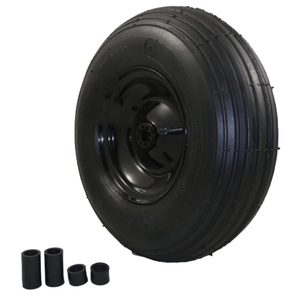 Marathon Easy Fit Pneumatic (air-filled) 4-6 Tire and Wheel Assembly,  Wheelbarrow/cart Use, Ribbed Tread in the Wheels  Tires department at 