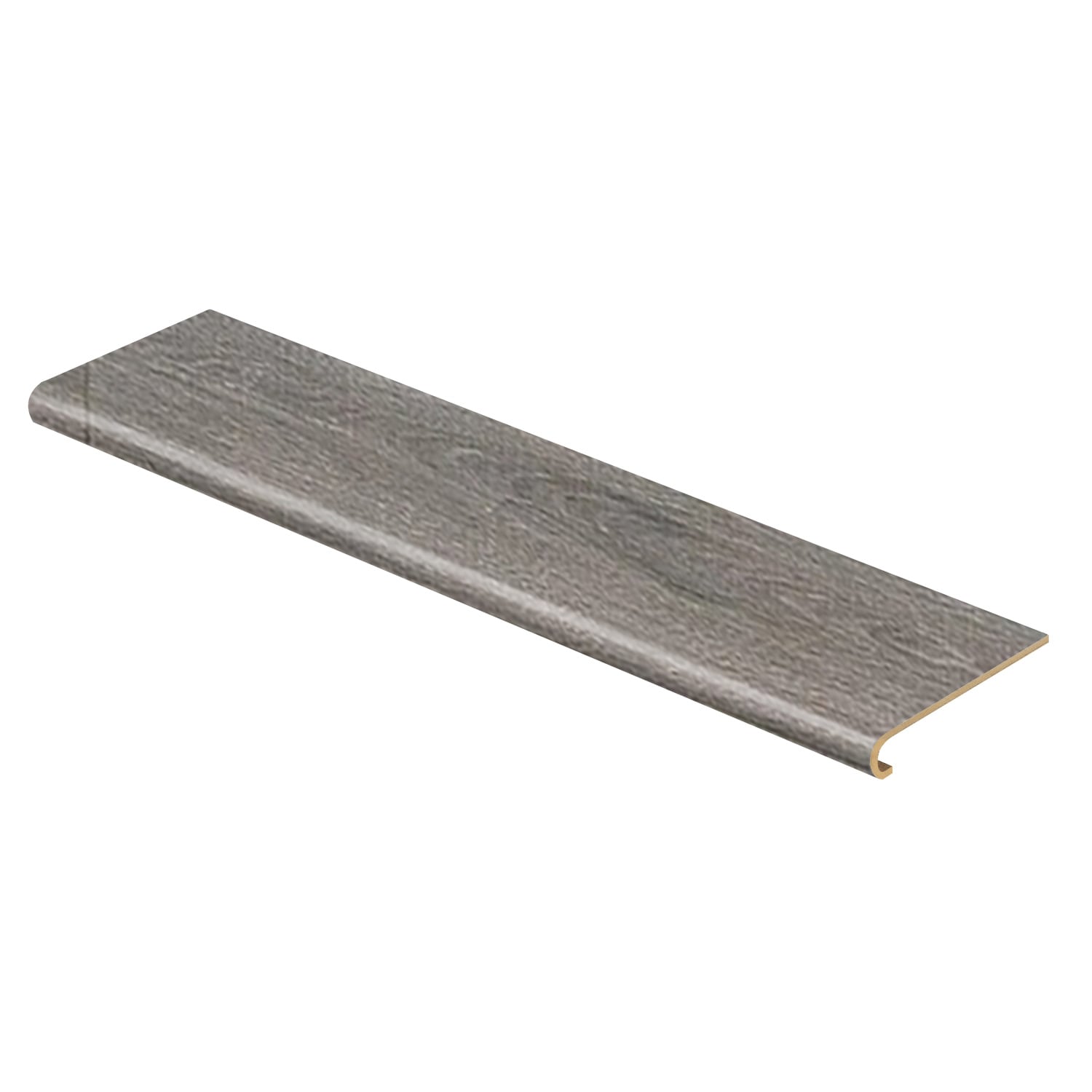 Zamma 206071206 Cap-A-Tread Stair Renewal System 47-in x 12.125-in x 1.6875-in Rich Grey Oak Laminate No return Bullnose Stair Tread