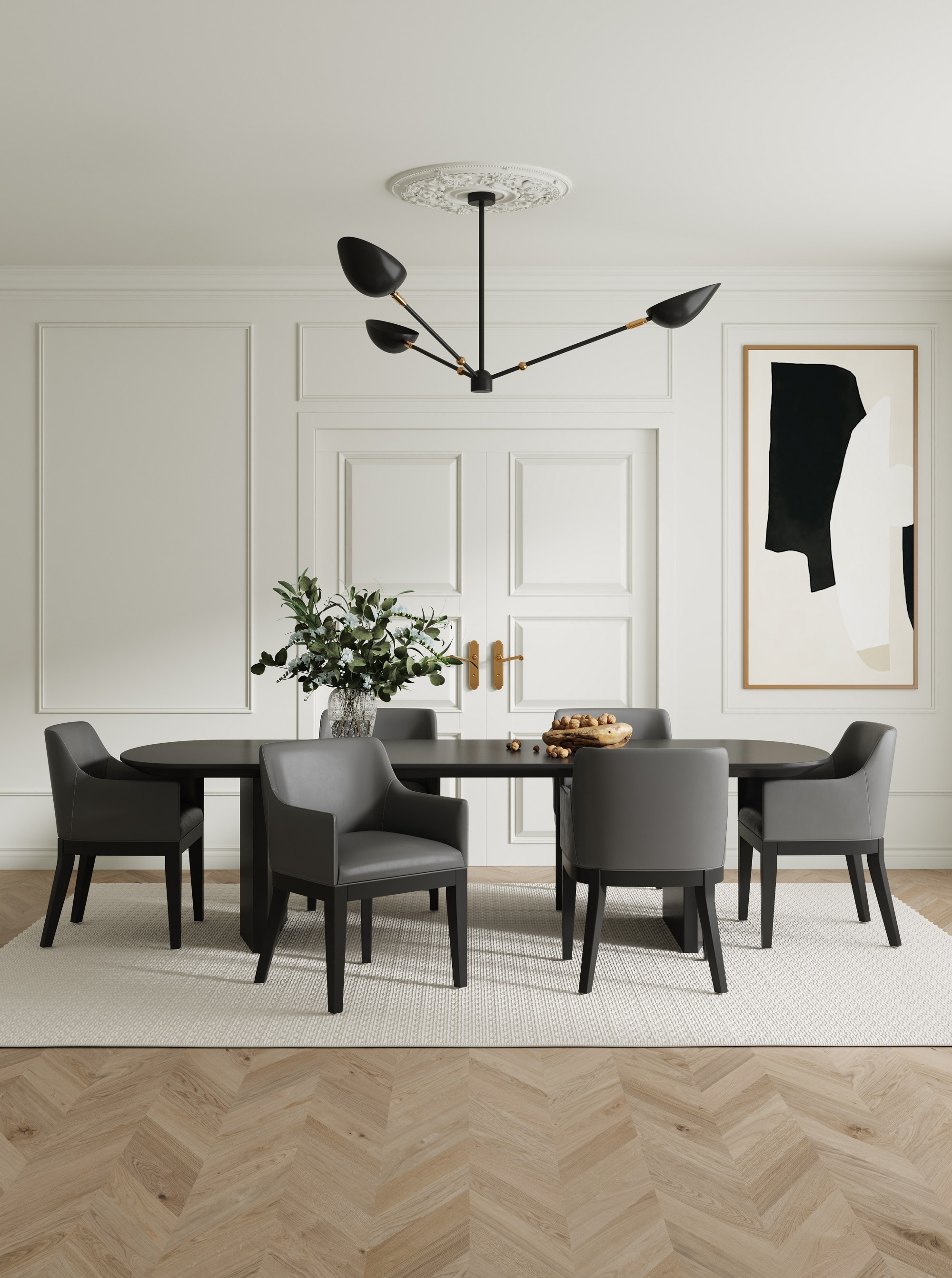 Pebble Grey Modern Upholstered Faux Leather Low Side Chair