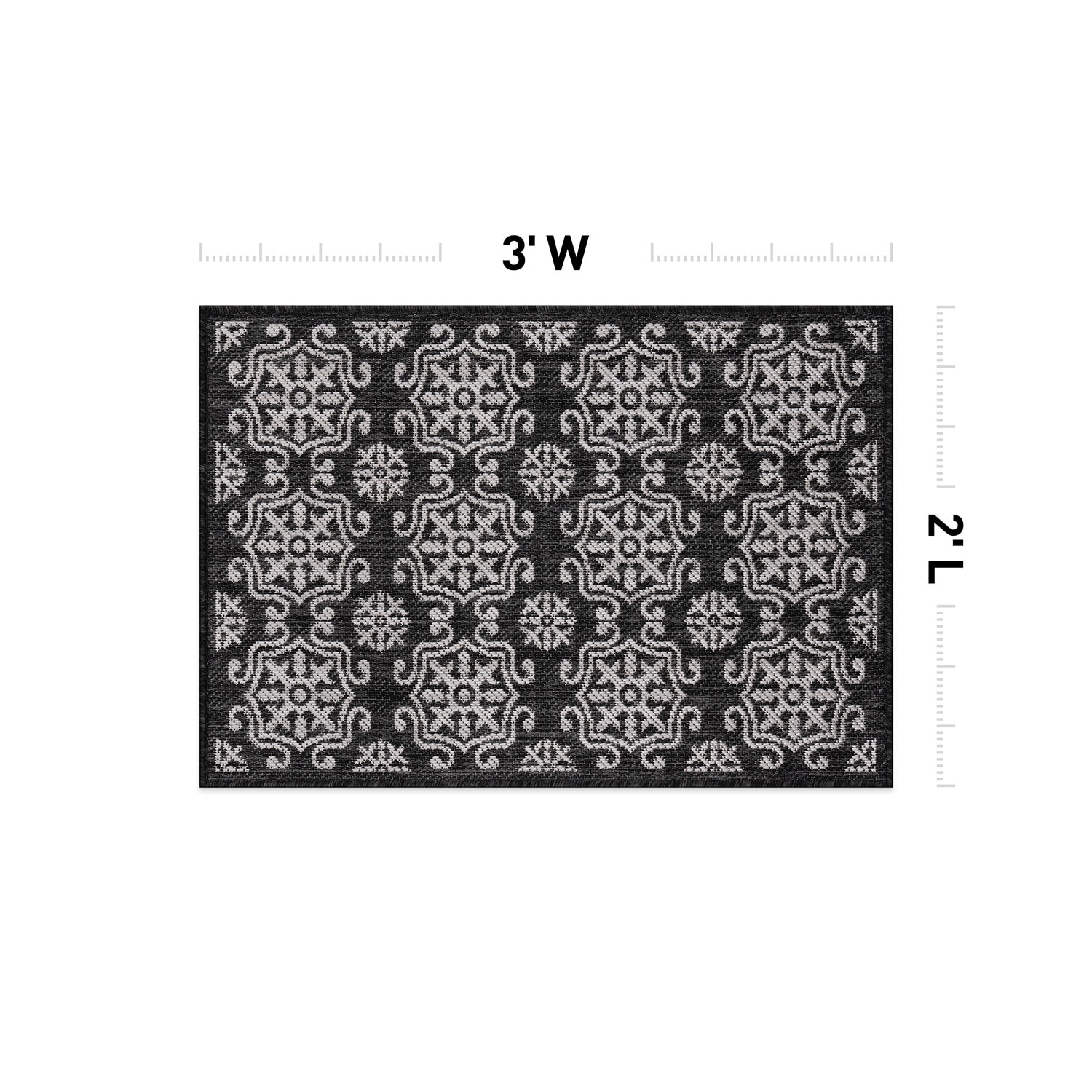 World Rug Gallery 119BLACK2X3 rugs - View #3