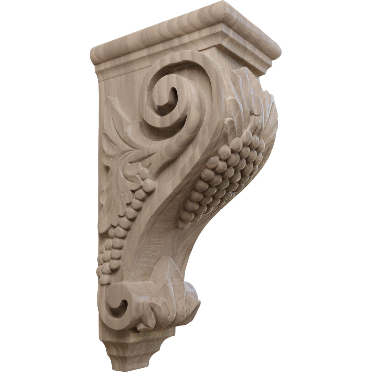 Ekena Millwork CORW05X07X14GRWA 5-in x 7.0000-in x 14-in Unfinished Walnut Wood Paintable/Stainable Corbel