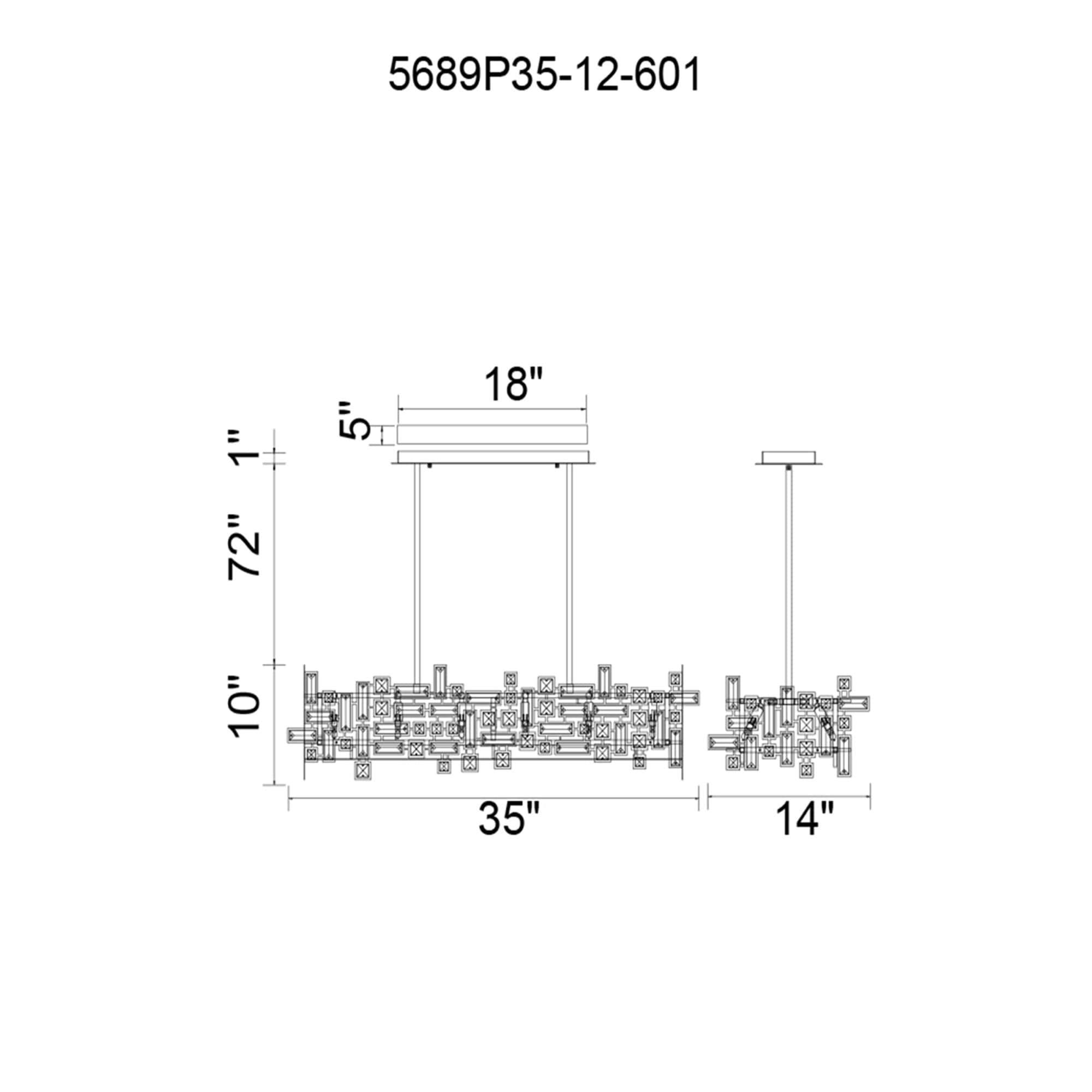 CWI Lighting 5689P35-12-601 b090015 - View #9
