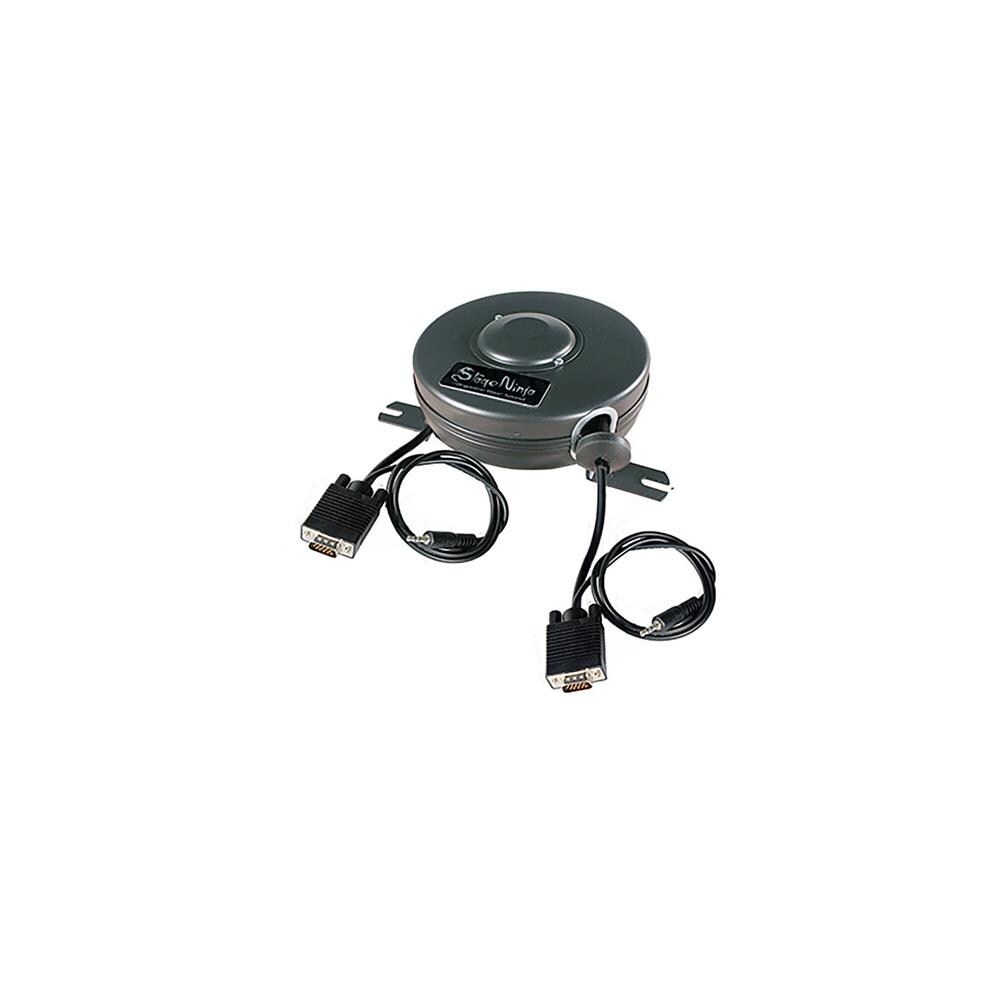 Stage Ninja Sn Vga 15 A 15 Ft Retractable Vga Audio Cable Reel At