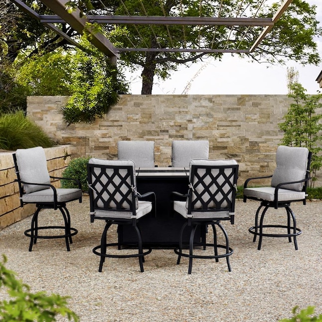 Sunjoy Malone 7 Piece Gray Patio Dining Set With Cushions In The Sets Department At Com - Sunjoy Patio Furniture Covers