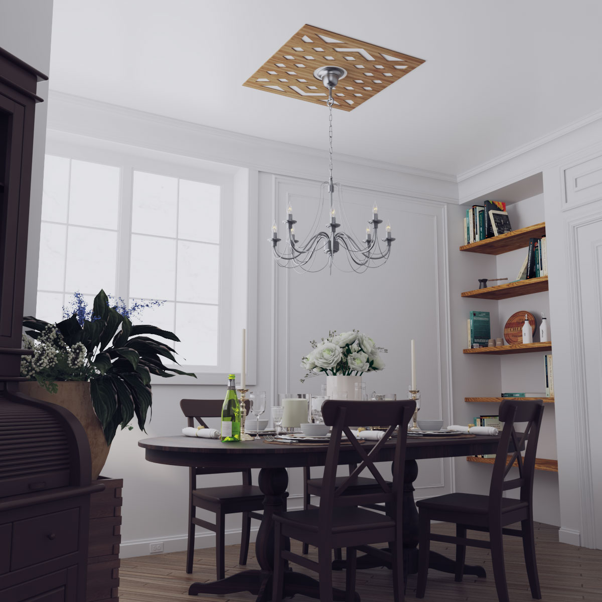 Ekena Millwork CMWP30X30X0250CHWA Ceiling-Medallions - View #12