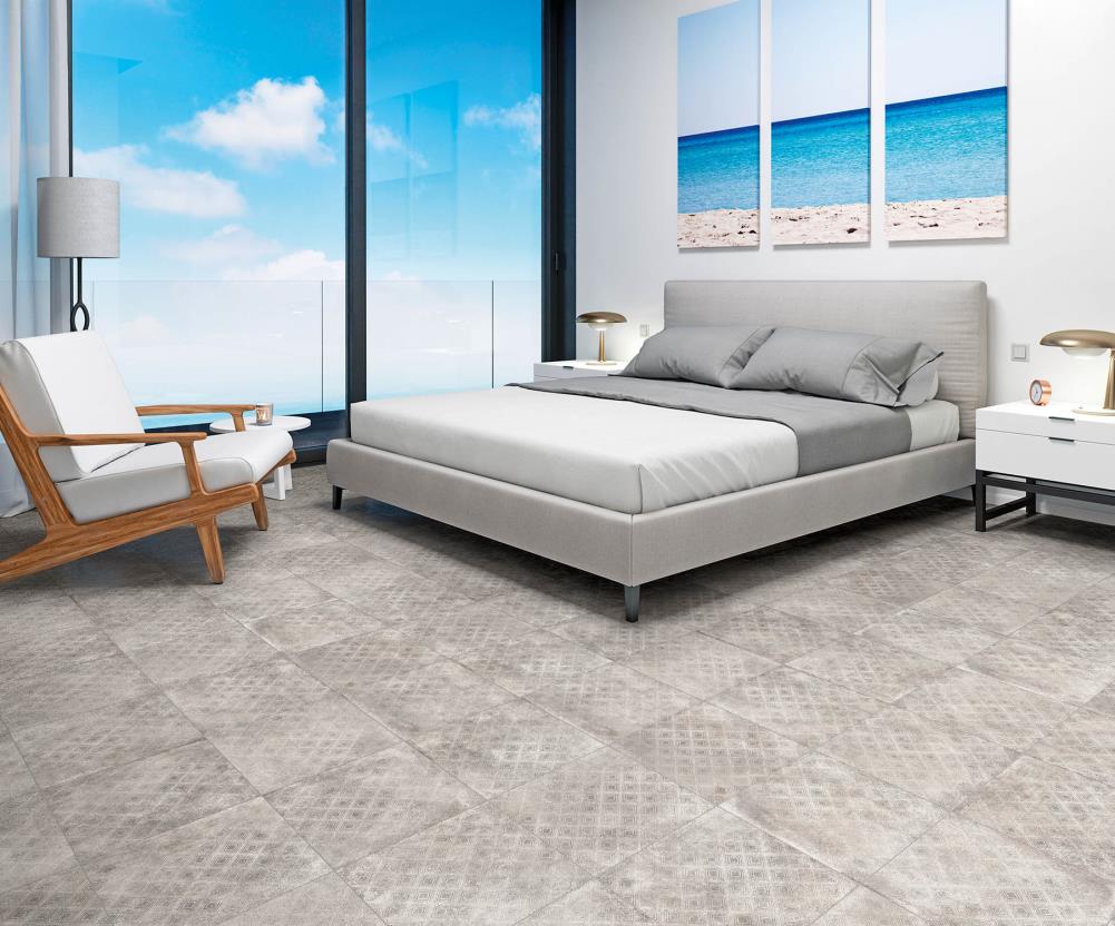 American Villa Segovia Diamond 6-in x 6-in Glazed Porcelain Cement Look Floor and Wall Tile Sample
